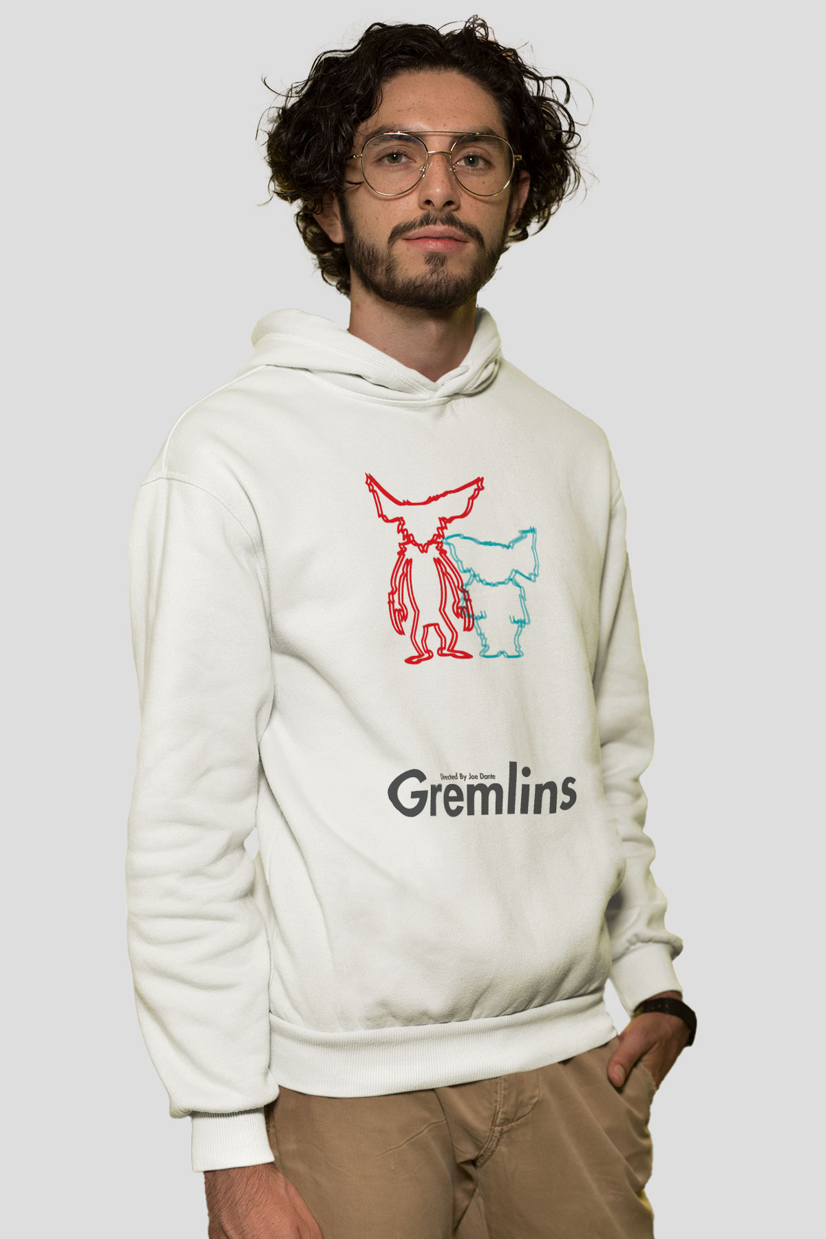 Gremlins Beyaz Unisex Hoodie