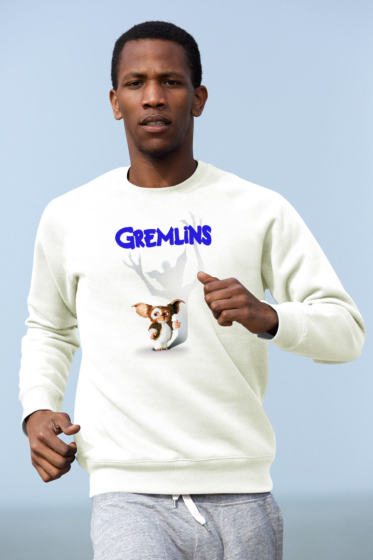 Gremlins Beyaz Unisex Sweatshirt
