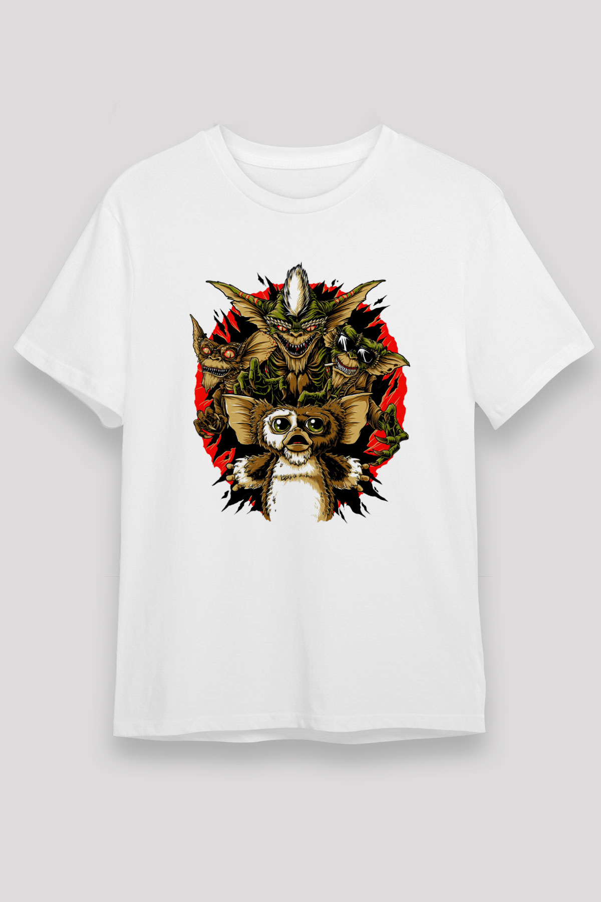 Gremlins Beyaz Unisex Tişört T-Shirt