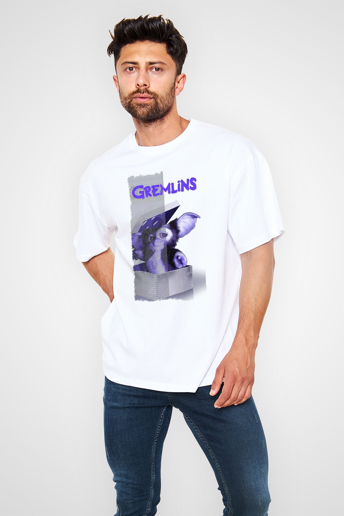 Gremlins Beyaz Unisex Tişört T-Shirt