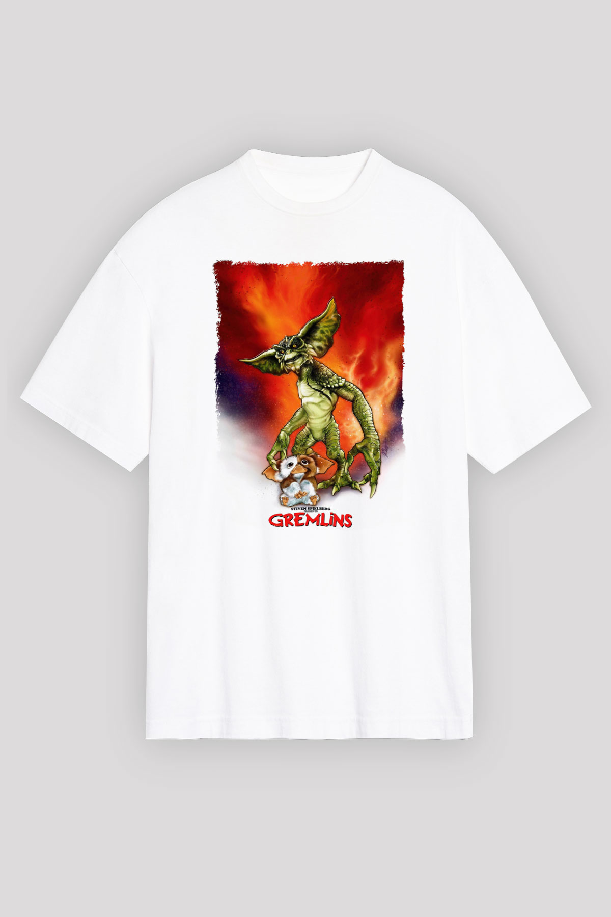 Gremlins Beyaz Unisex Tişört T-Shirt