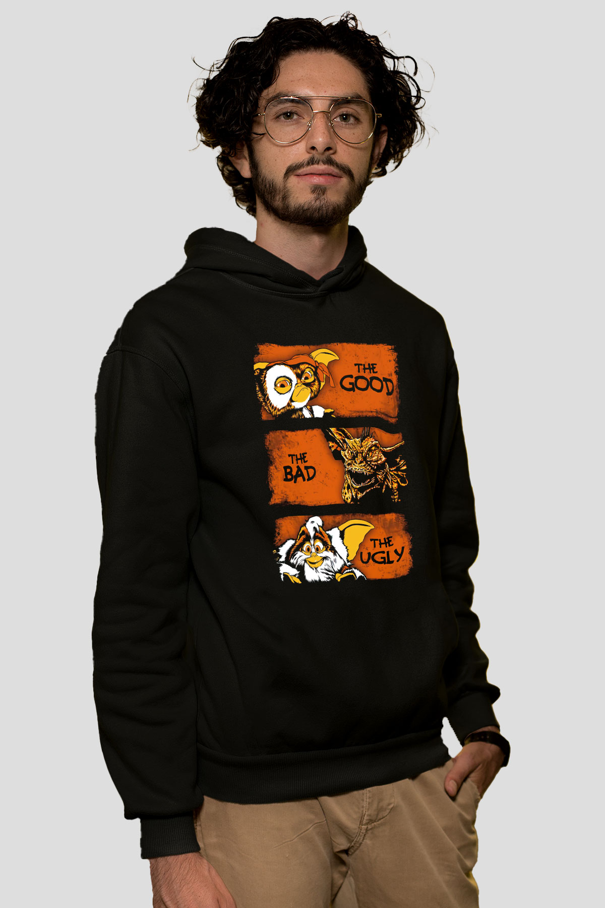 Gremlins Gremlinler Siyah Unisex Kapüşonlu Sweatshirt
