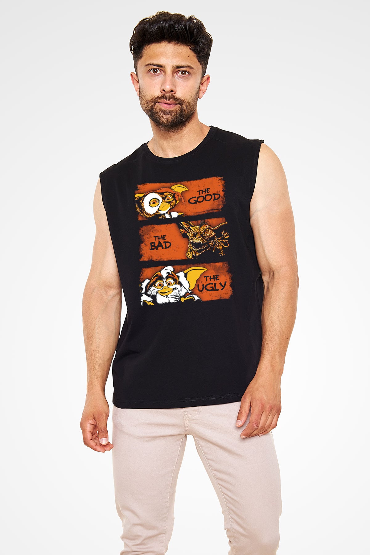 Gremlins Gremlinler Siyah Unisex Kolsuz Tişört