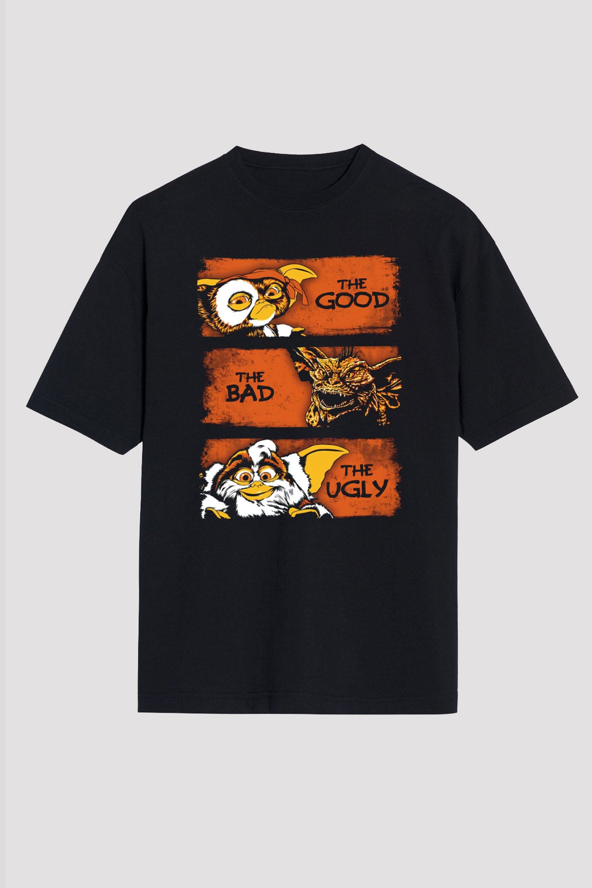Gremlins Gremlinler Siyah Unisex Oversize Tişört