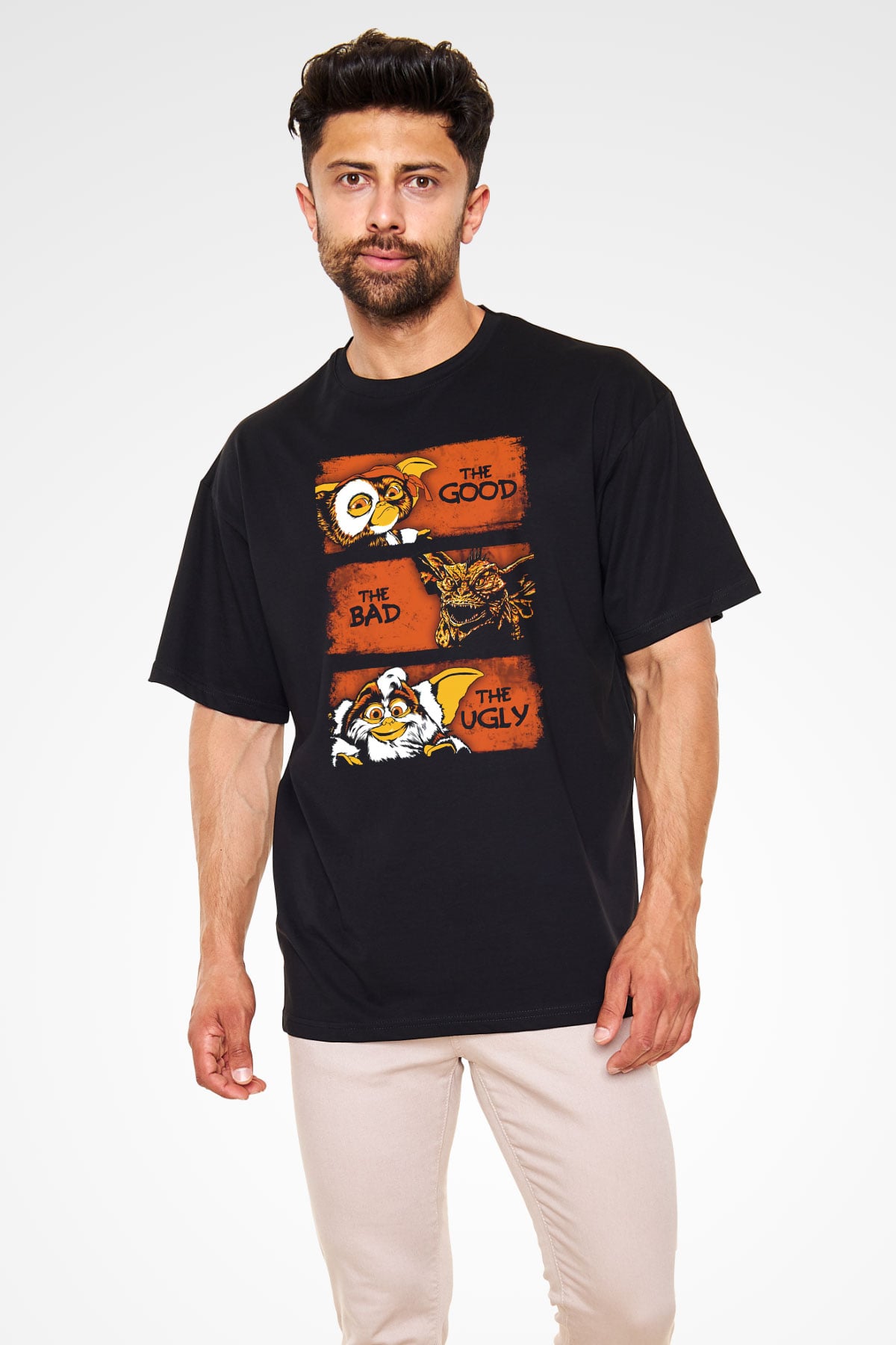 Gremlins Gremlinler Siyah Unisex Oversize Tişört