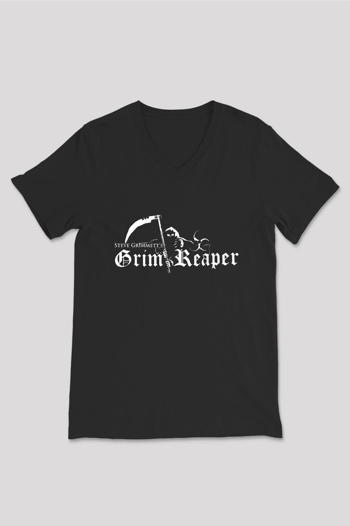 Grim Reaper Siyah Unisex V Yaka Tişört