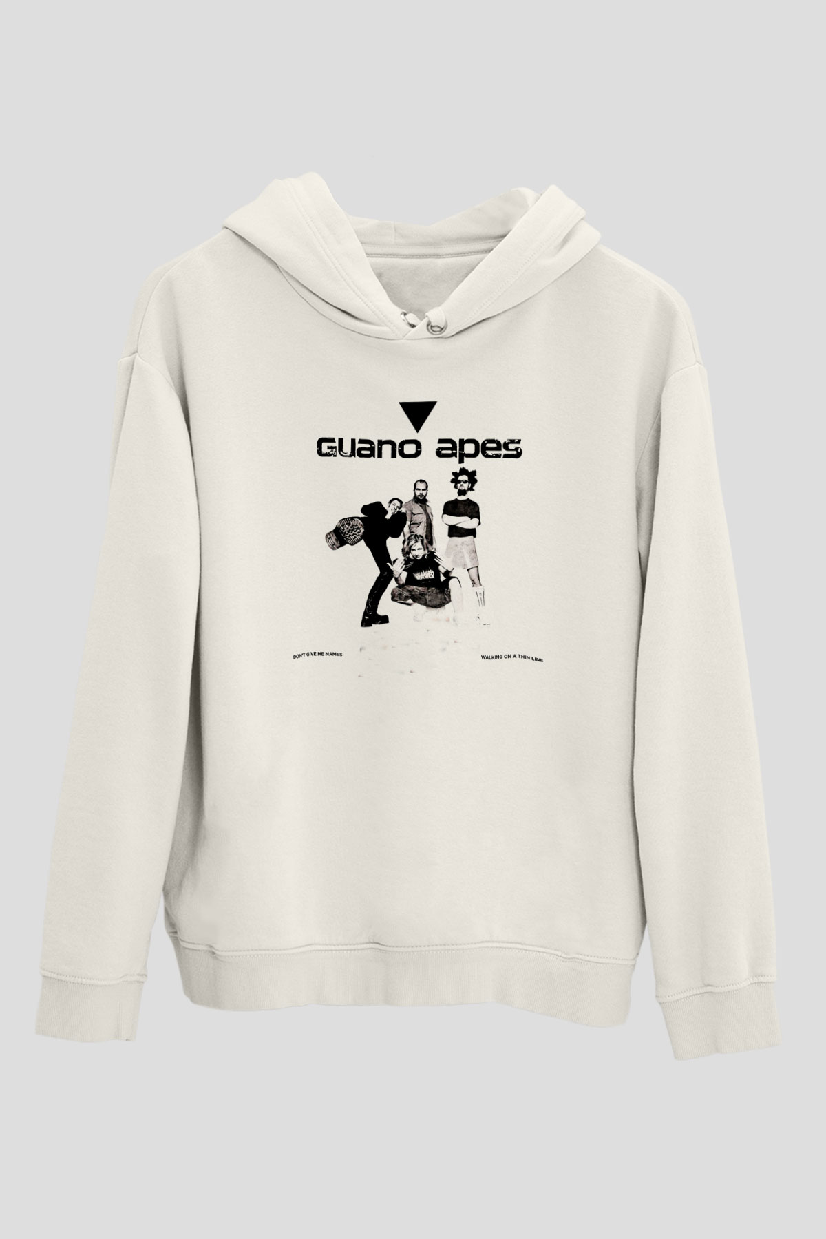 Guano Apes Baskılı Unisex Beyaz Hoodie