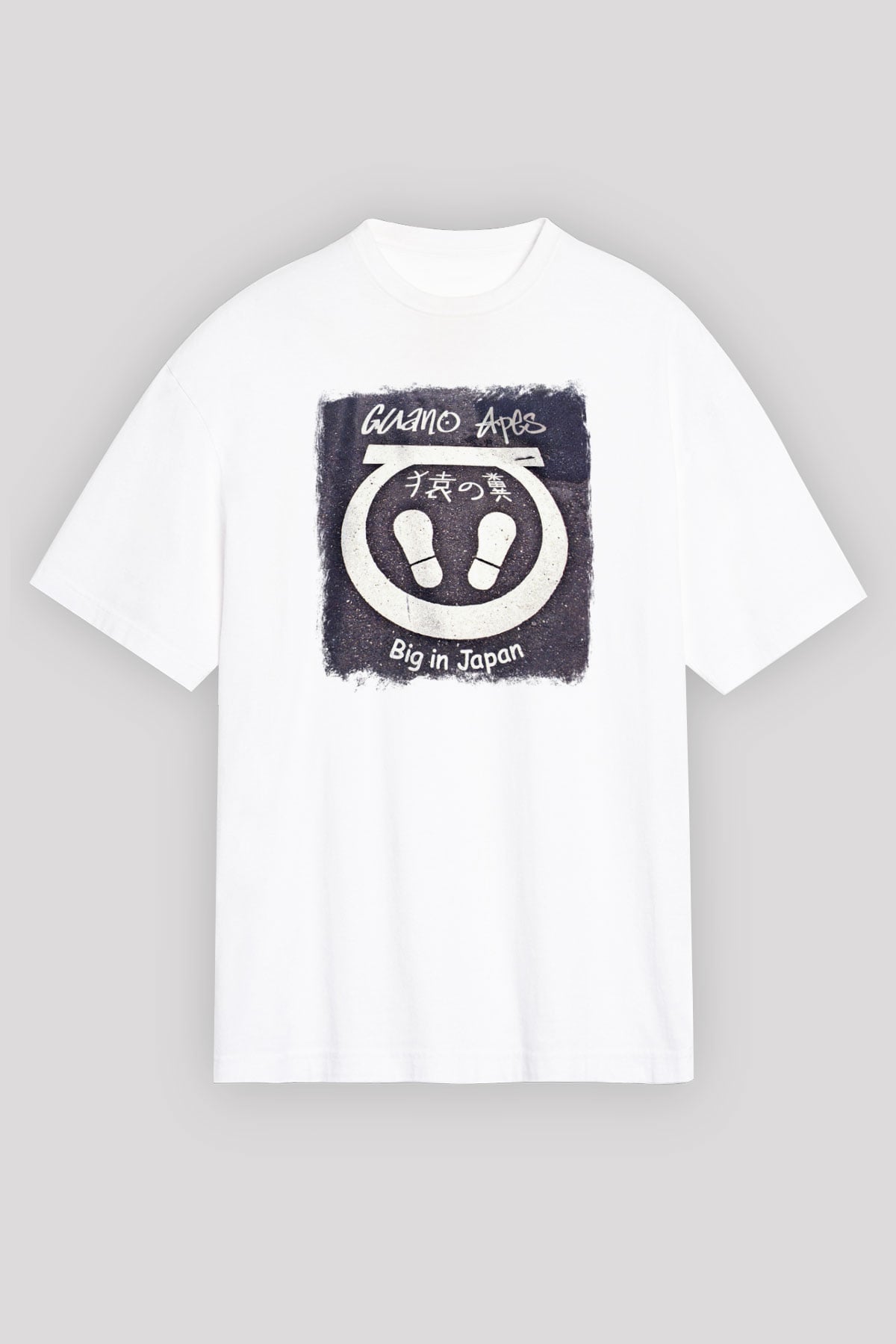 Guano Apes Baskılı Unisex Beyaz Oversize Tişört