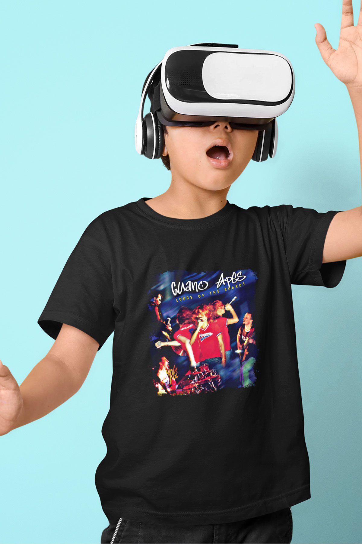 Guano Apes Baskılı Unisex Siyah Çocuk Tişört
