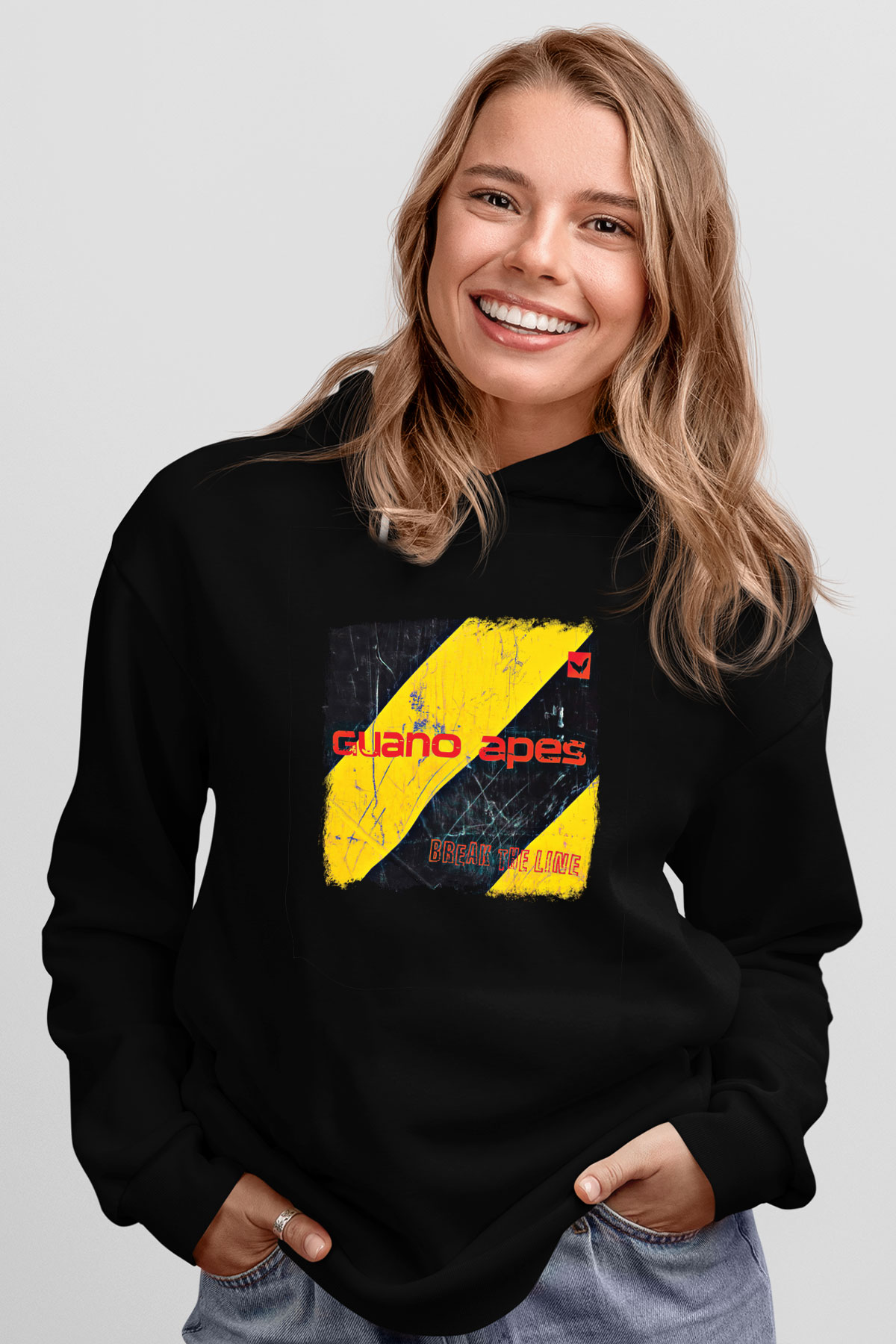 Guano Apes Baskılı Unisex Siyah Hoodie