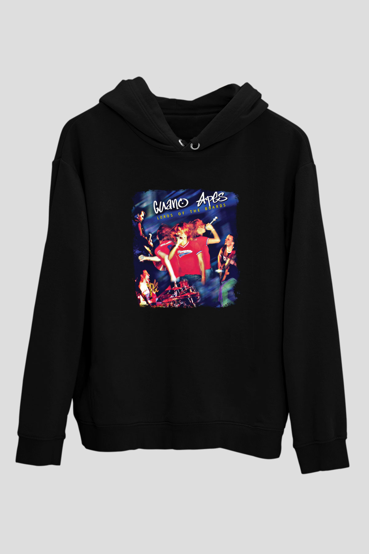 Guano Apes Baskılı Unisex Siyah Hoodie