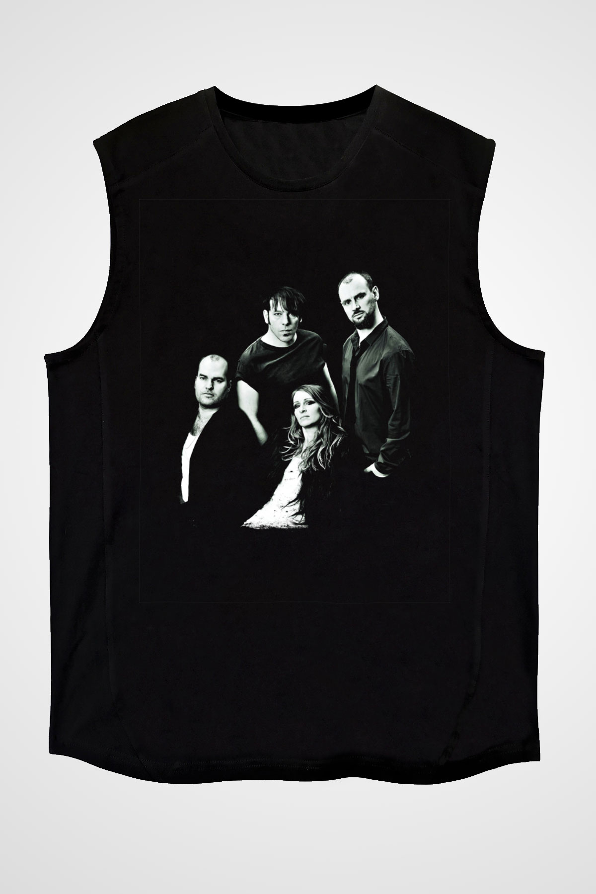 Guano Apes Baskılı Unisex Siyah Kolsuz Tişört