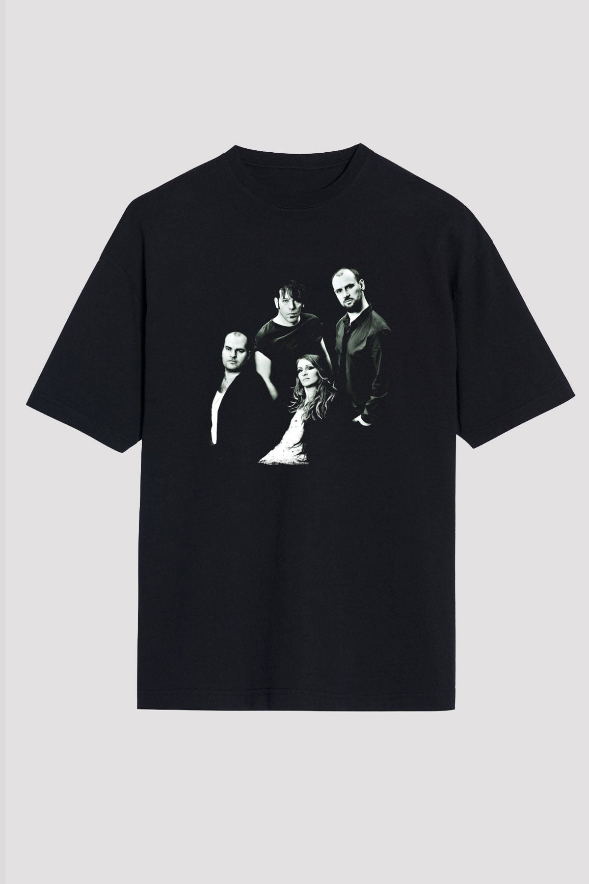 Guano Apes Baskılı Unisex Siyah Oversize Tişört