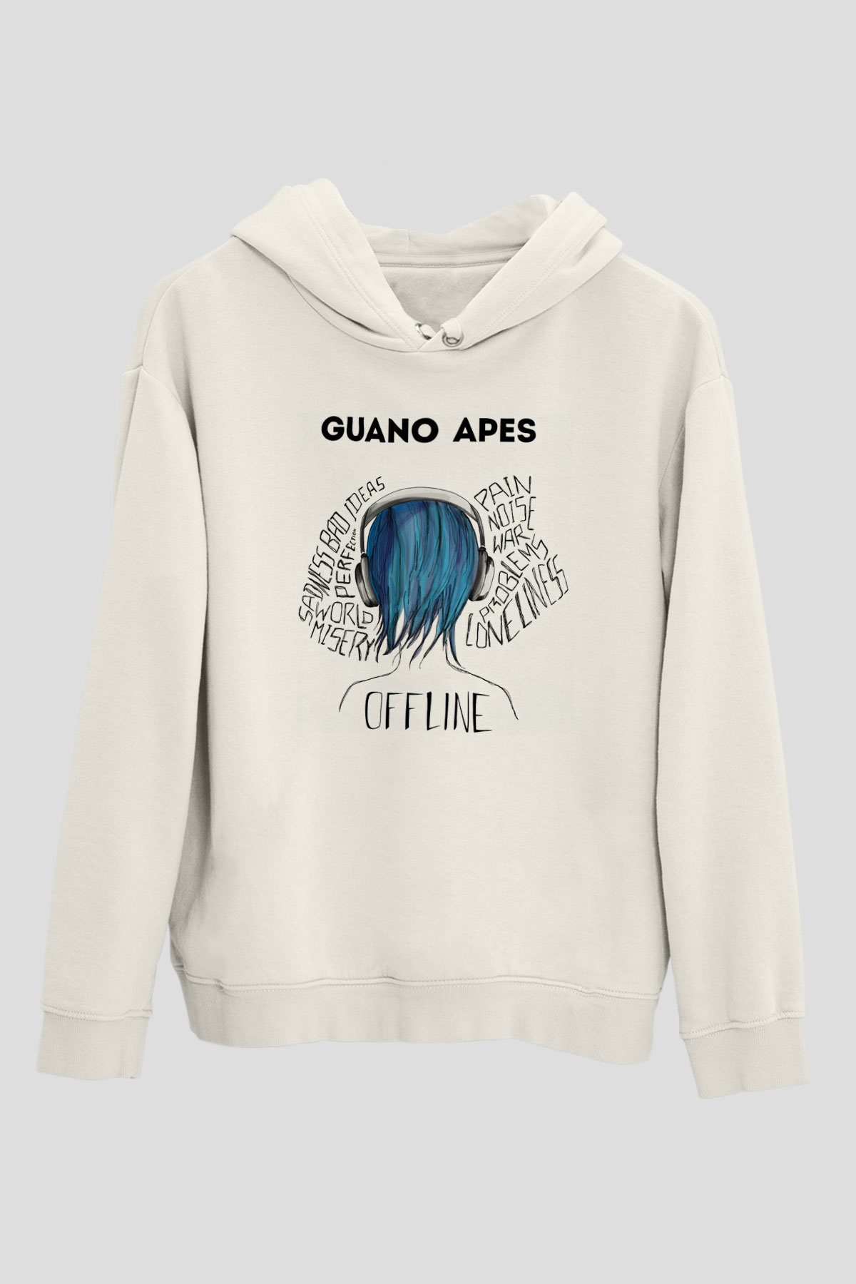 Guano Apes Beyaz Unisex Kapüşonlu Sweatshirt