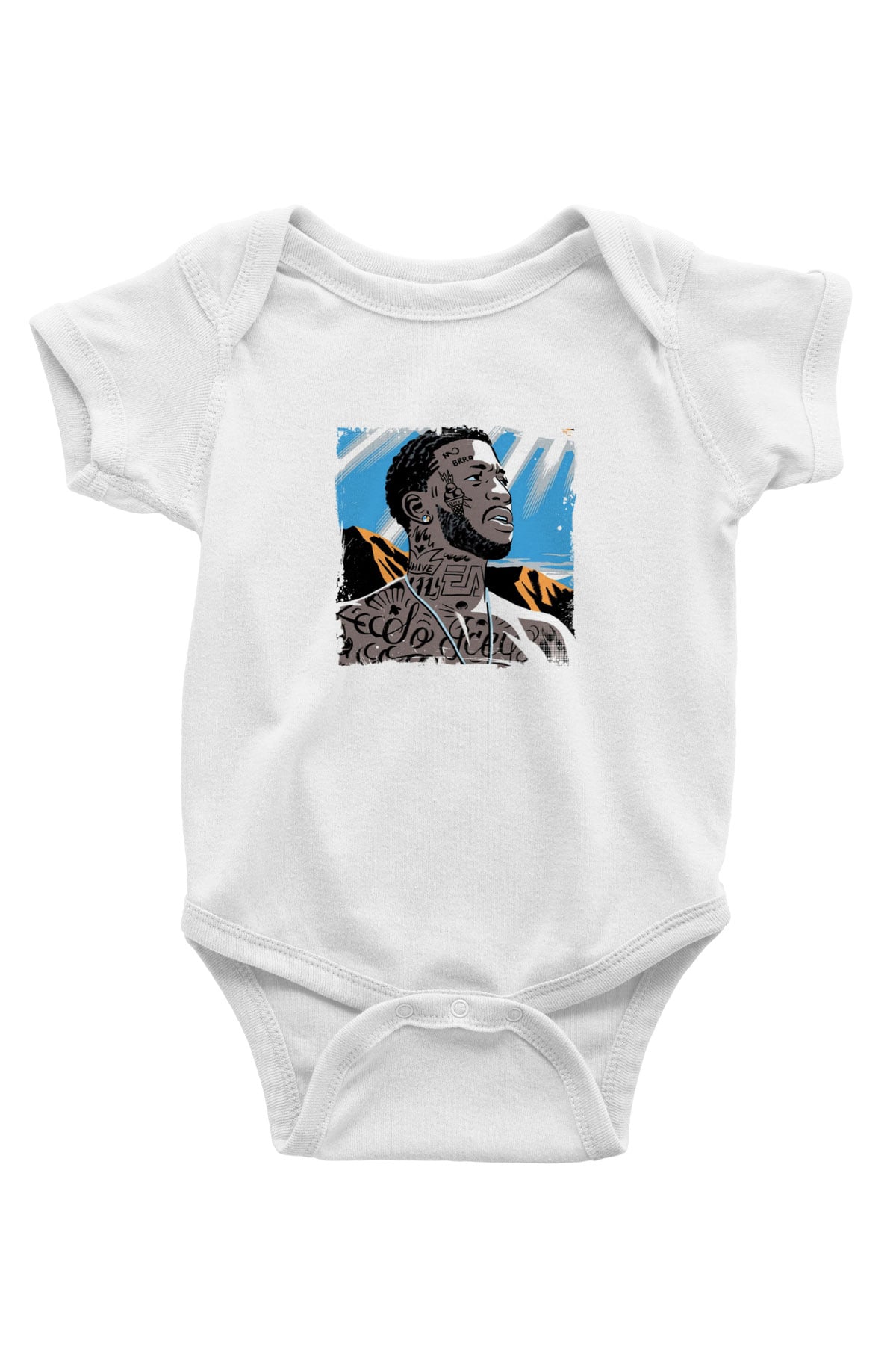 Gucci Mane Baskılı Unisex Beyaz Bebek Body - Zıbın