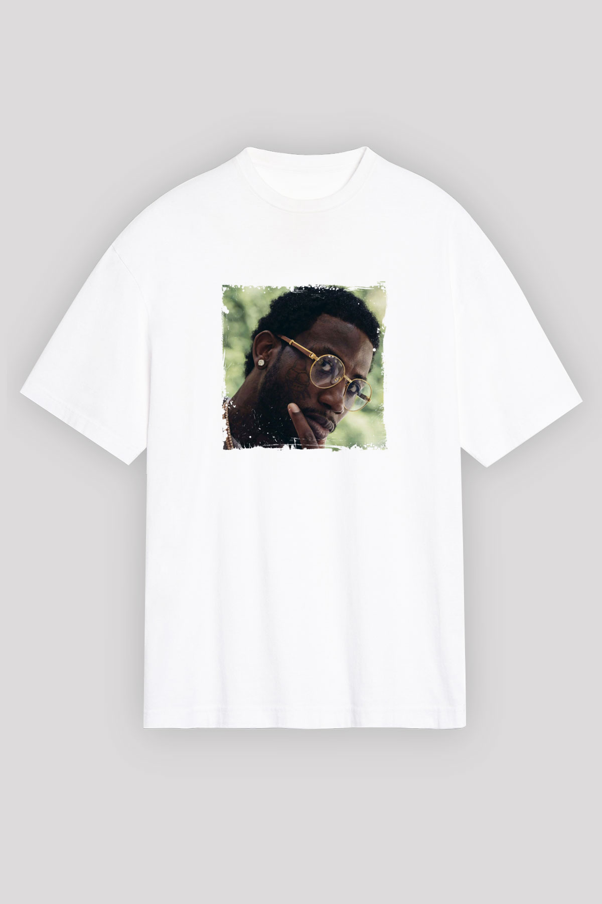 Gucci Mane Baskılı Unisex Beyaz Tişört