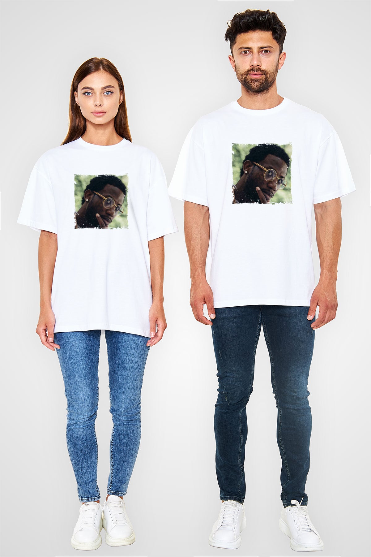 Gucci Mane Baskılı Unisex Beyaz Tişört
