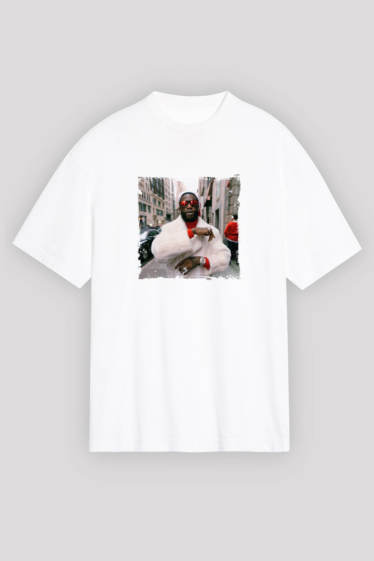 Gucci Mane Baskılı Unisex Beyaz Tişört