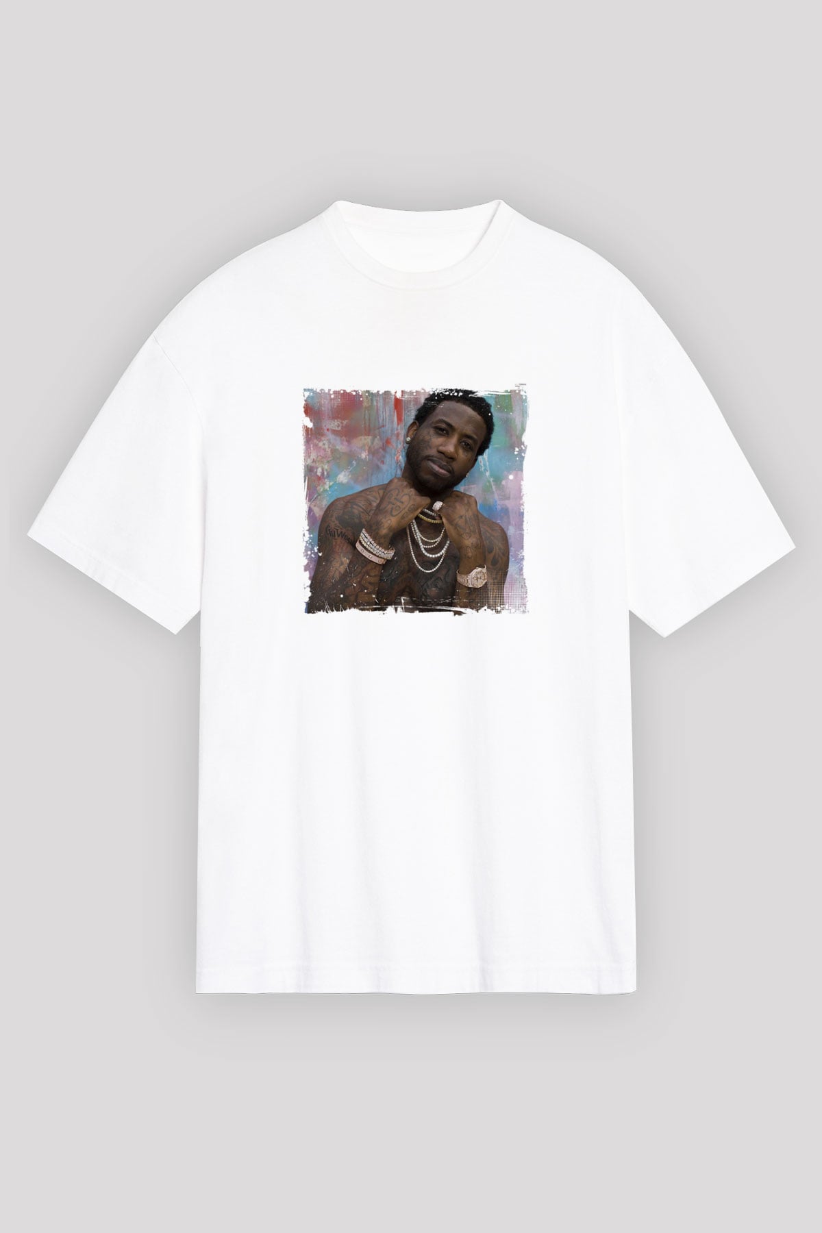 Gucci Mane Baskılı Unisex Beyaz Tişört