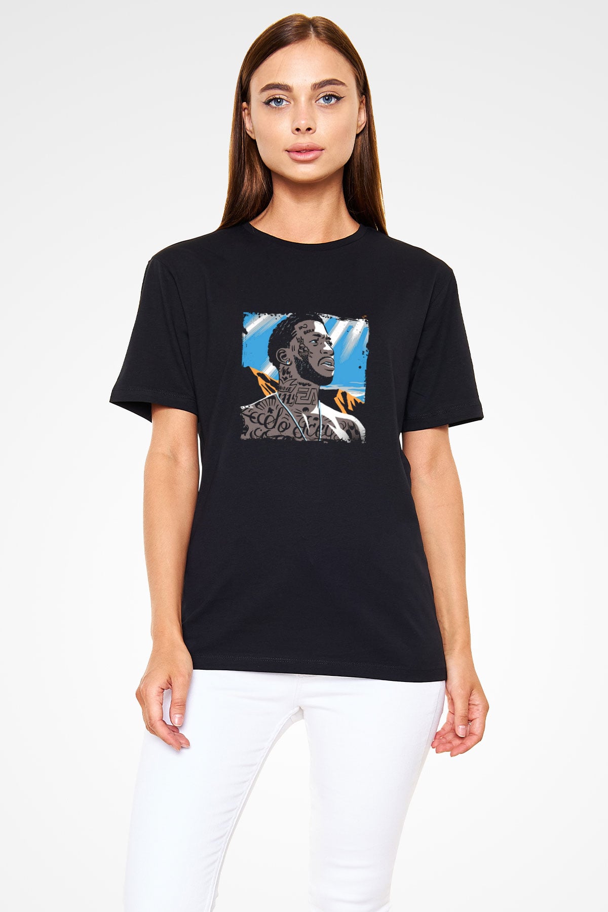 Gucci Mane Baskılı Unisex Siyah Tişört