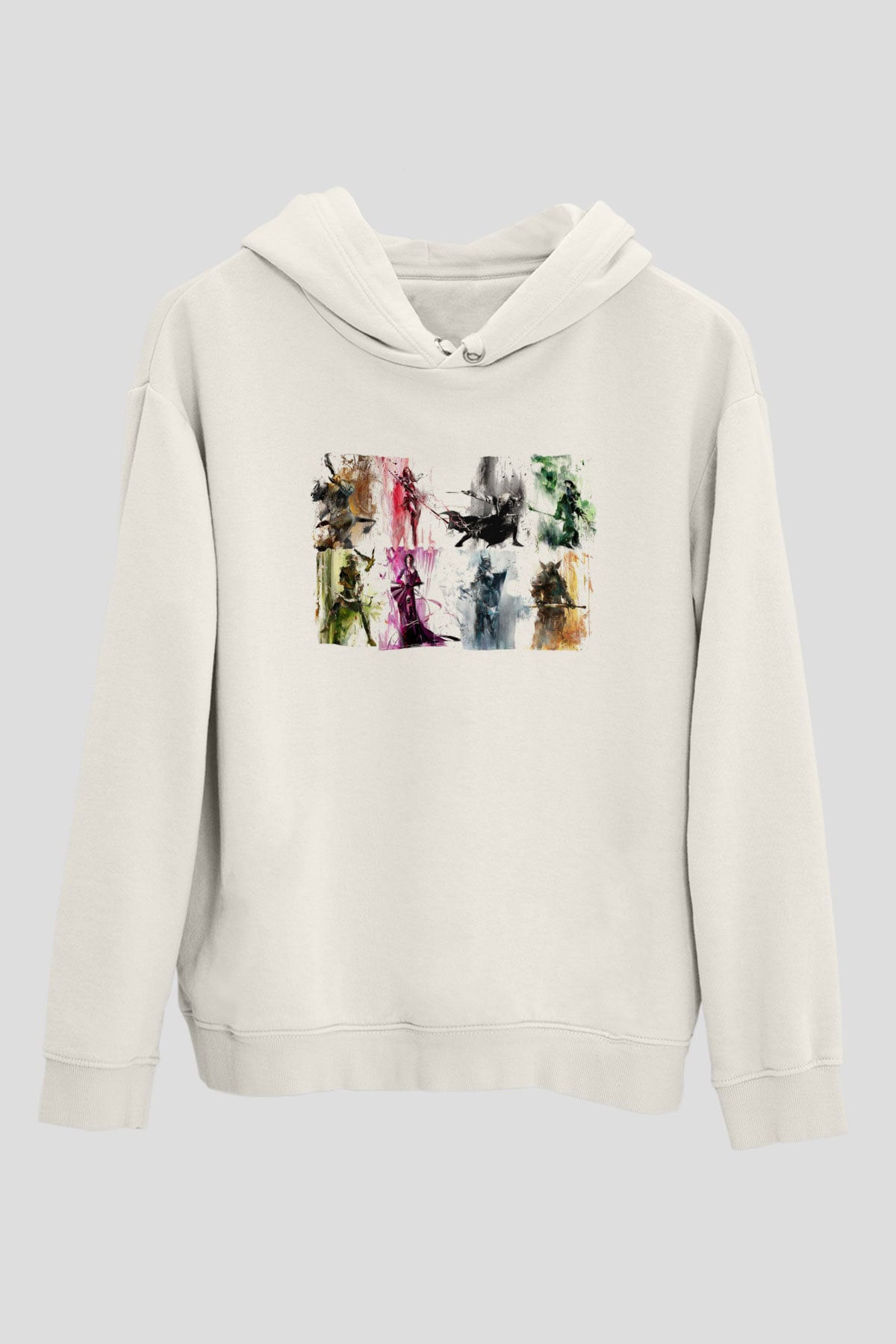 Guild Wars Beyaz Unisex Hoodie