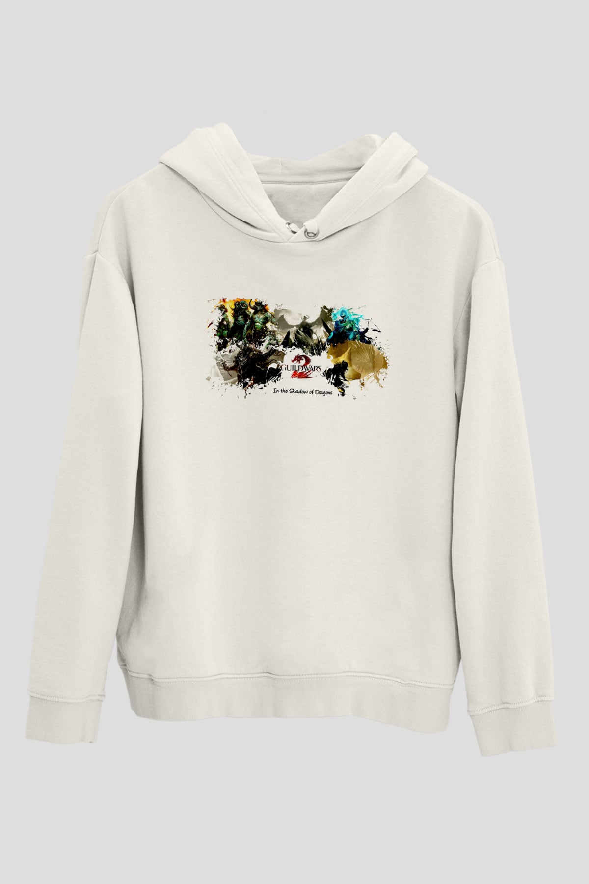 Guild Wars Beyaz Unisex Hoodie