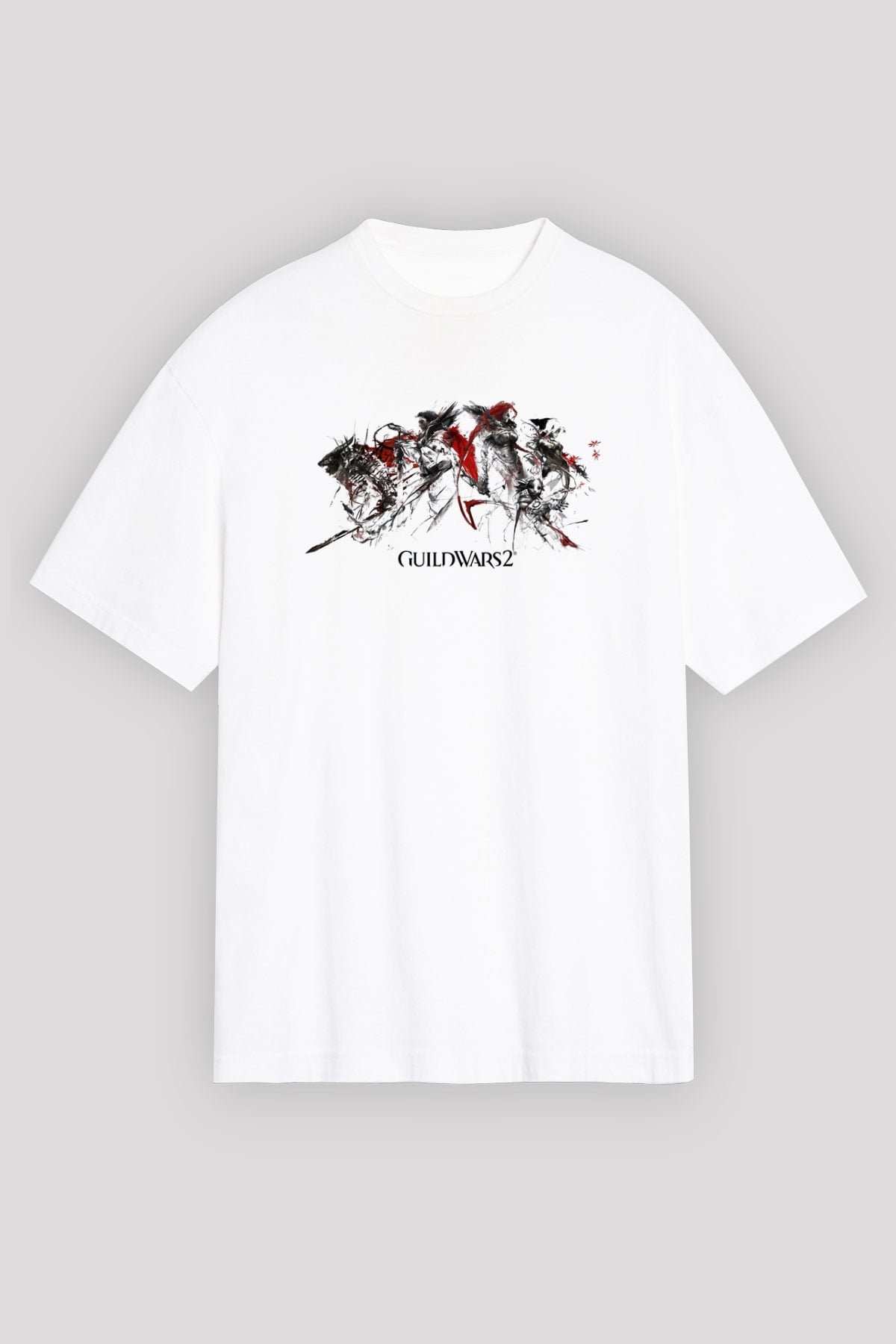 Guild Wars Beyaz Unisex Oversize Tişört T-Shirt