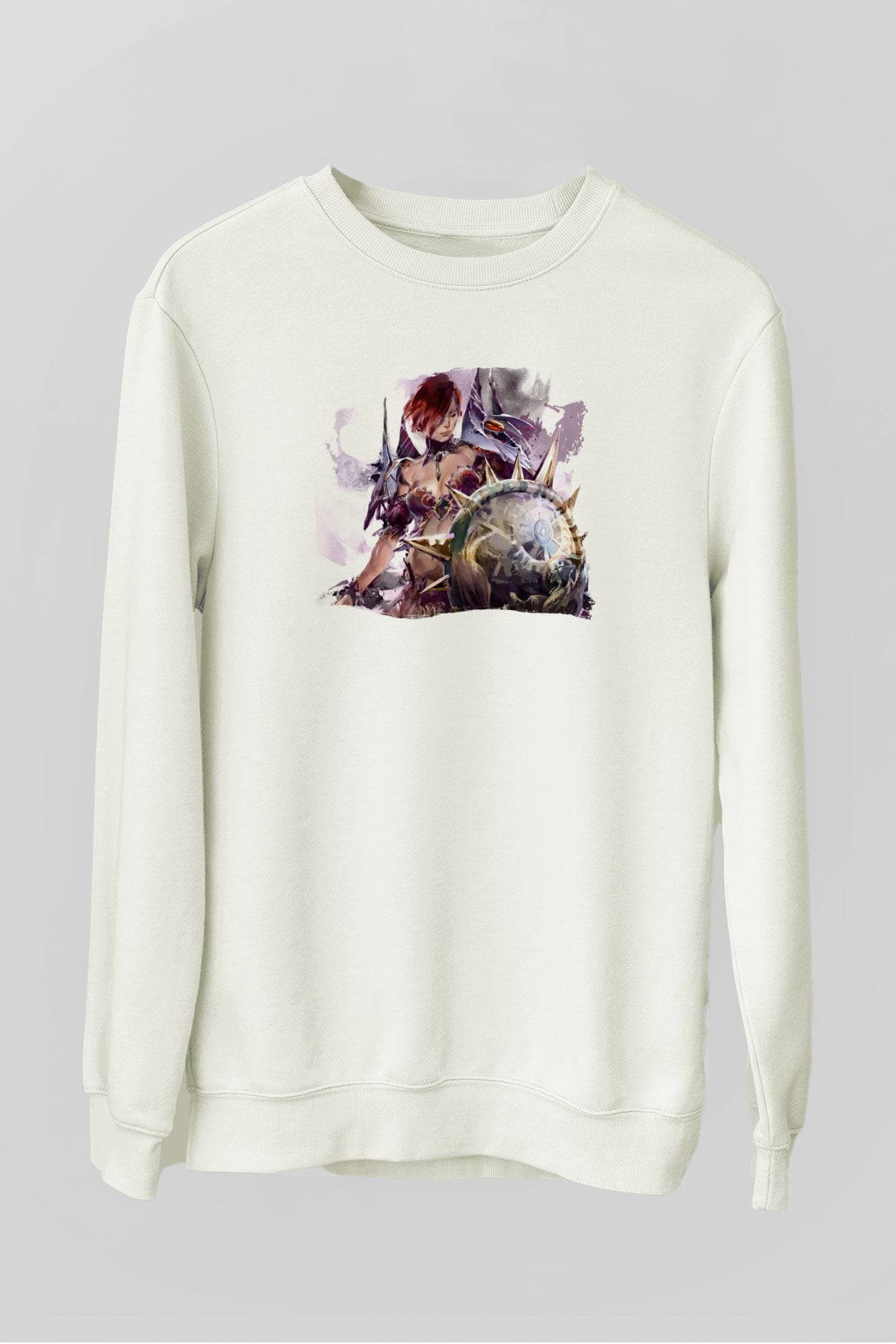 Guild Wars Beyaz Unisex Sweatshirt