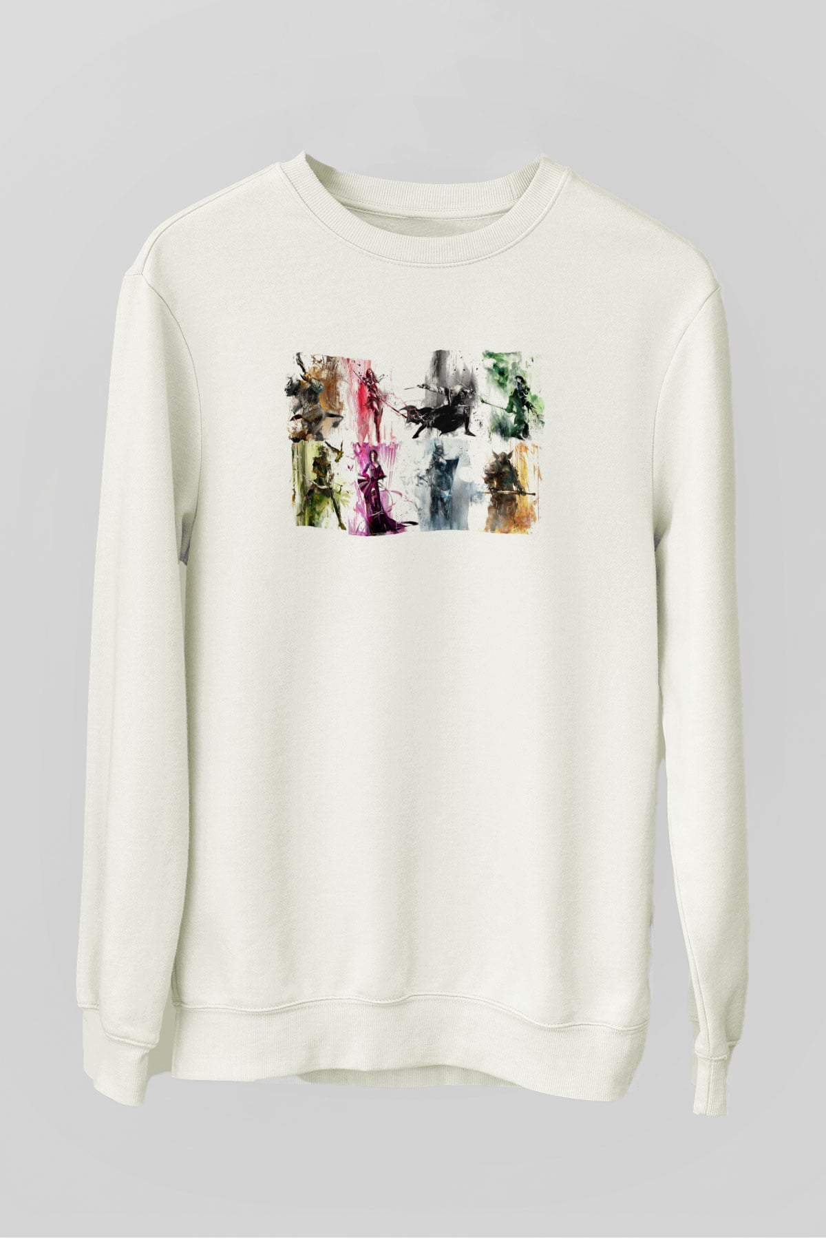 Guild Wars Beyaz Unisex Sweatshirt