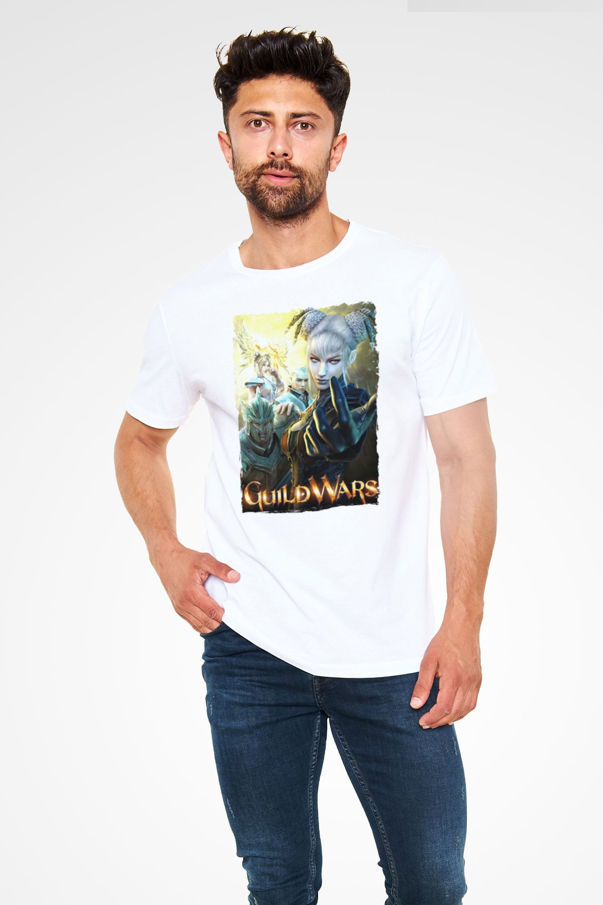 Guild Wars Beyaz Unisex Tişört T-Shirt