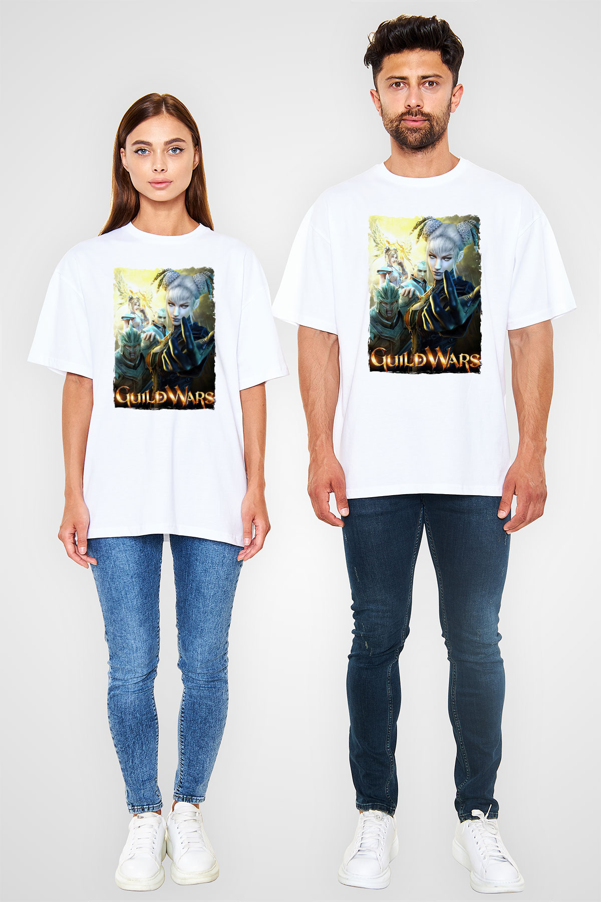 Guild Wars Beyaz Unisex Tişört T-Shirt