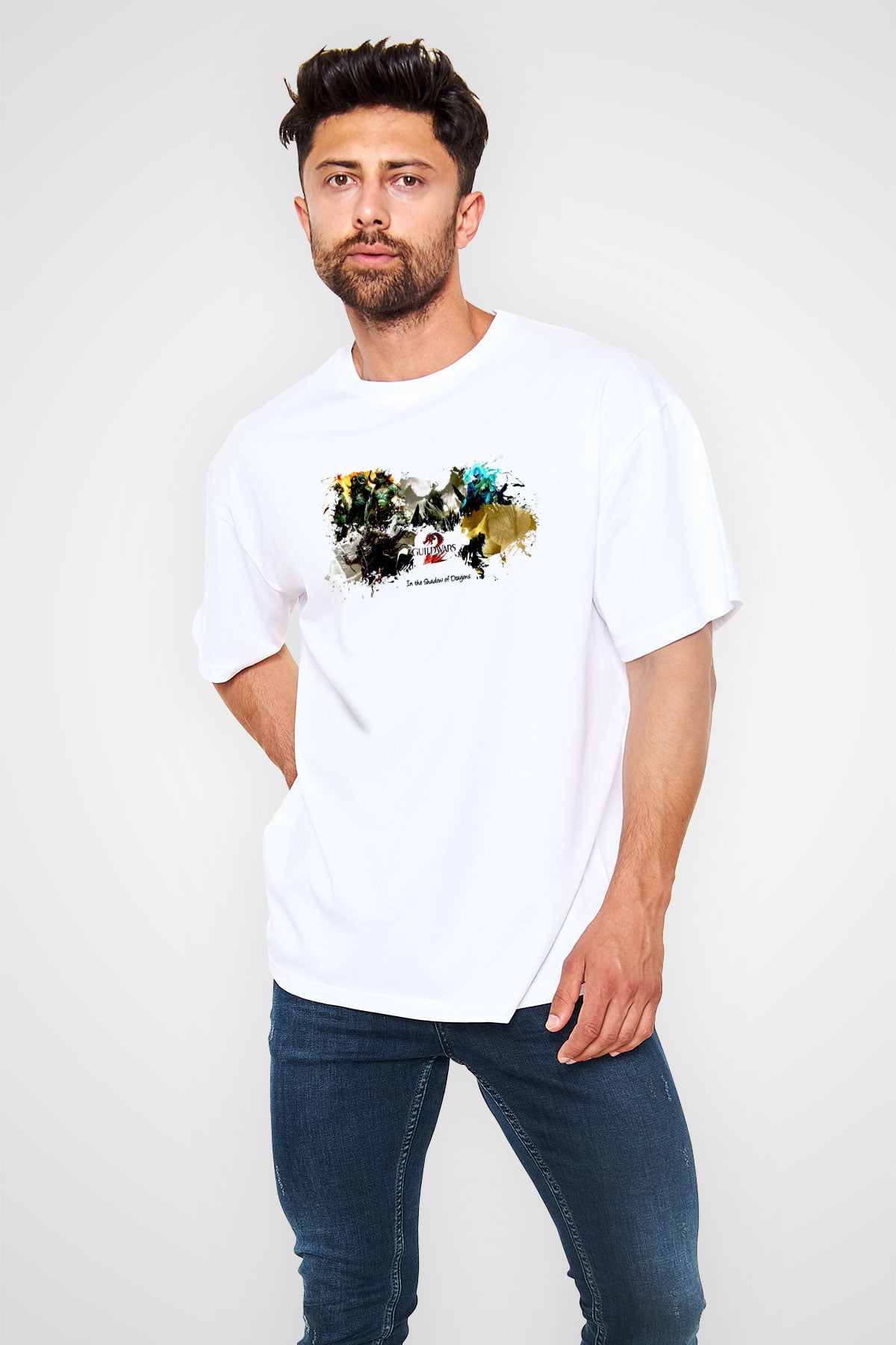 Guild Wars Beyaz Unisex Tişört T-Shirt