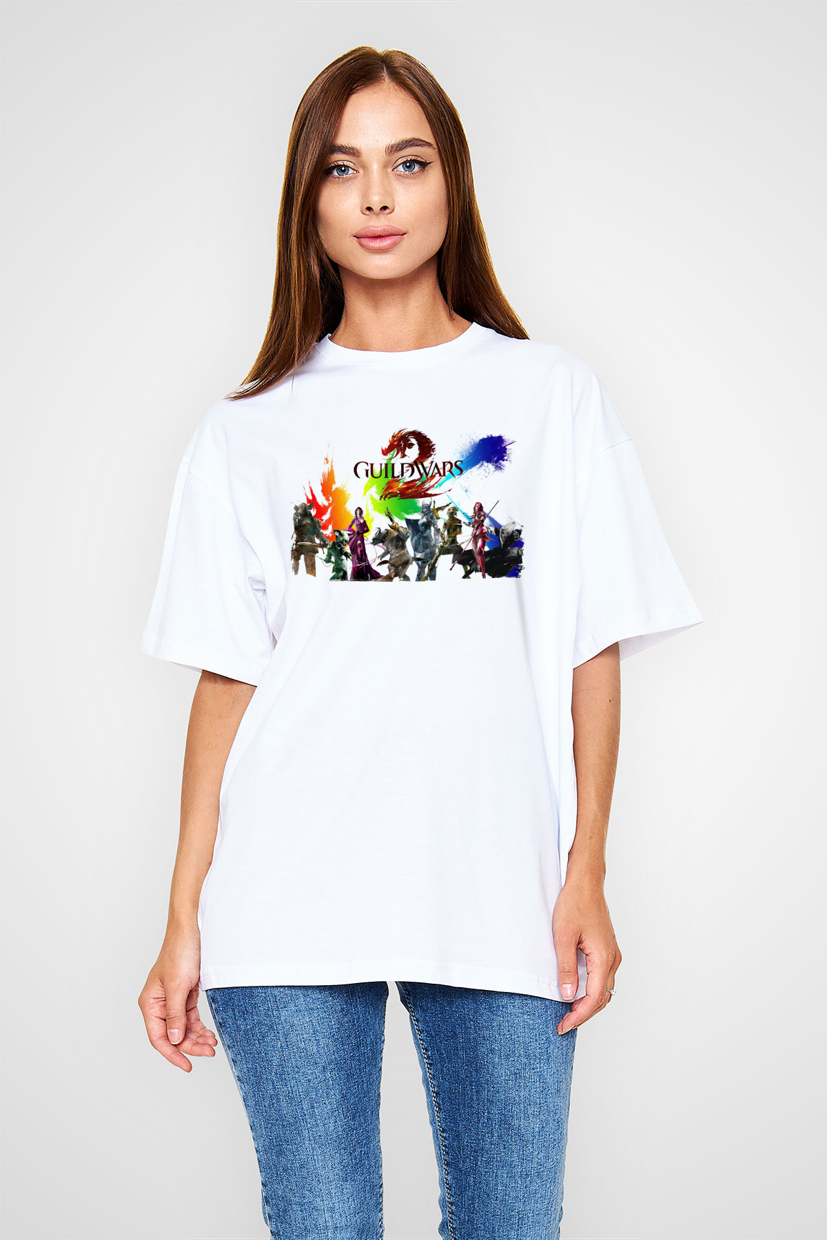 Guild Wars Beyaz Unisex Tişört T-Shirt