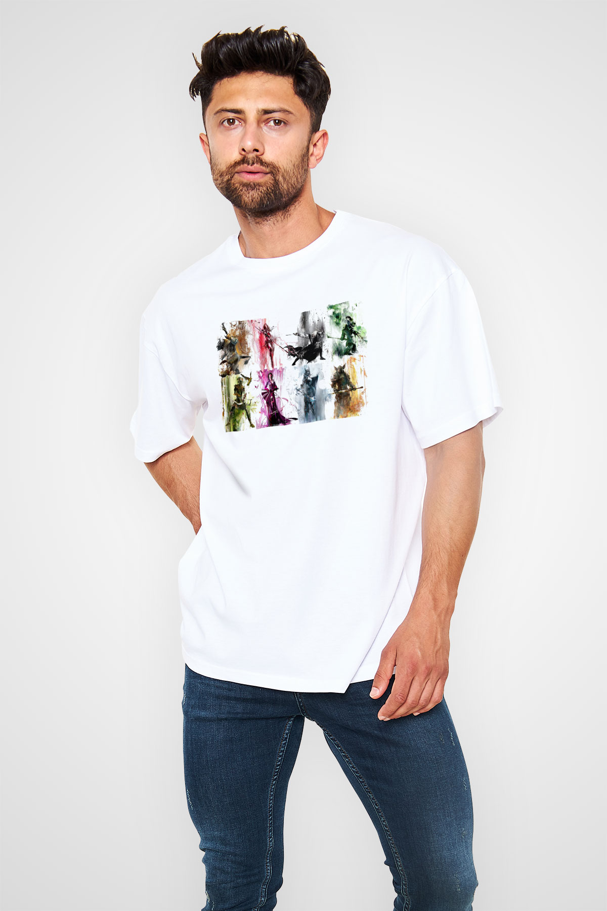 Guild Wars Beyaz Unisex Tişört T-Shirt