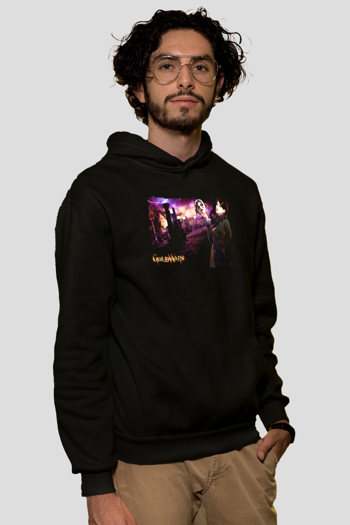 Guild Wars Siyah Unisex Hoodie