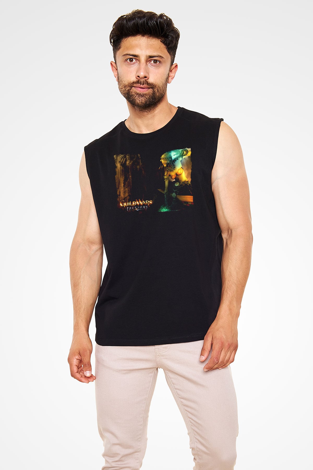 Guild Wars Siyah Unisex Kolsuz Tişört