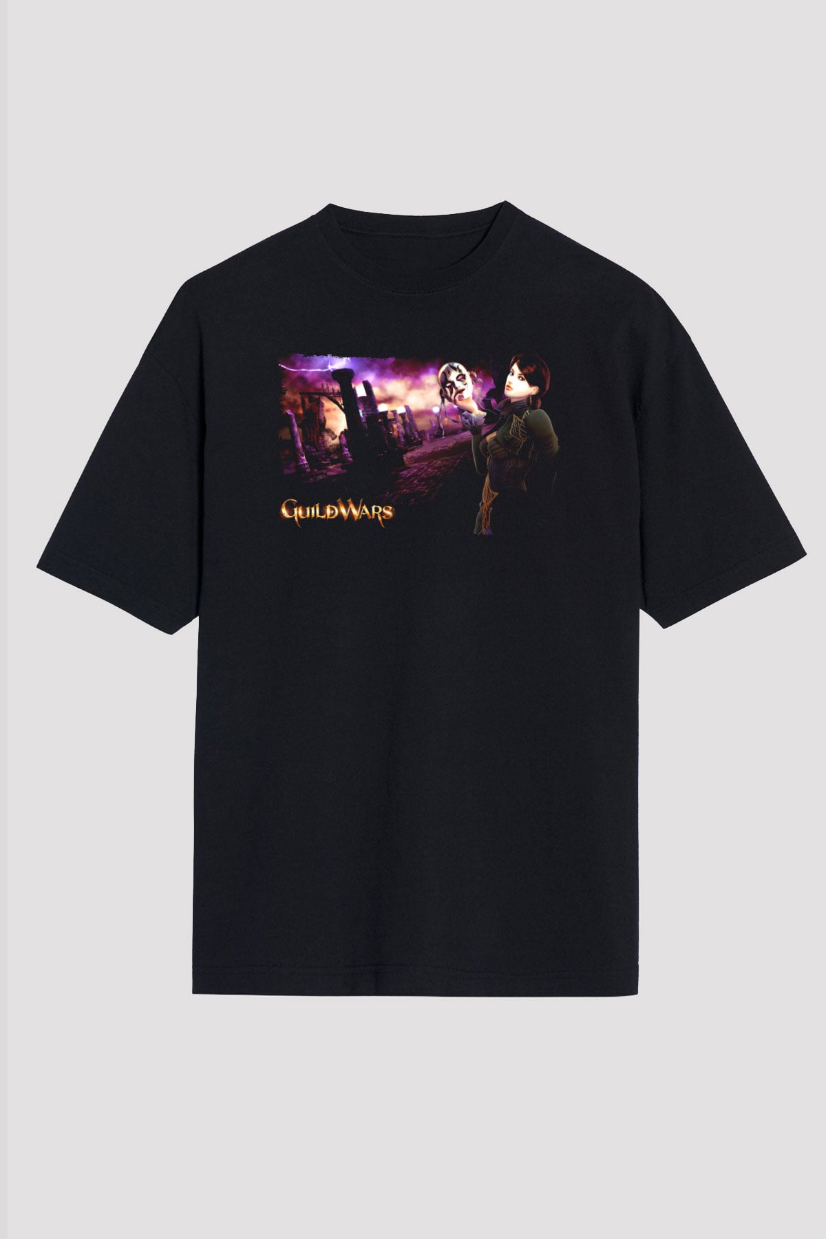 Guild Wars Siyah Unisex Tişört T-Shirt