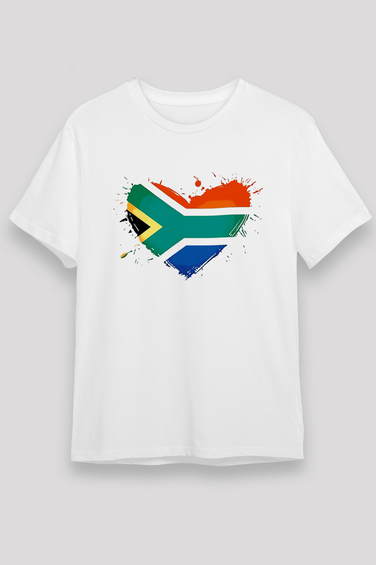 Güney Afrika Cumhuriyeti Beyaz Unisex Tişört T-Shirt - TişörtFabrikası