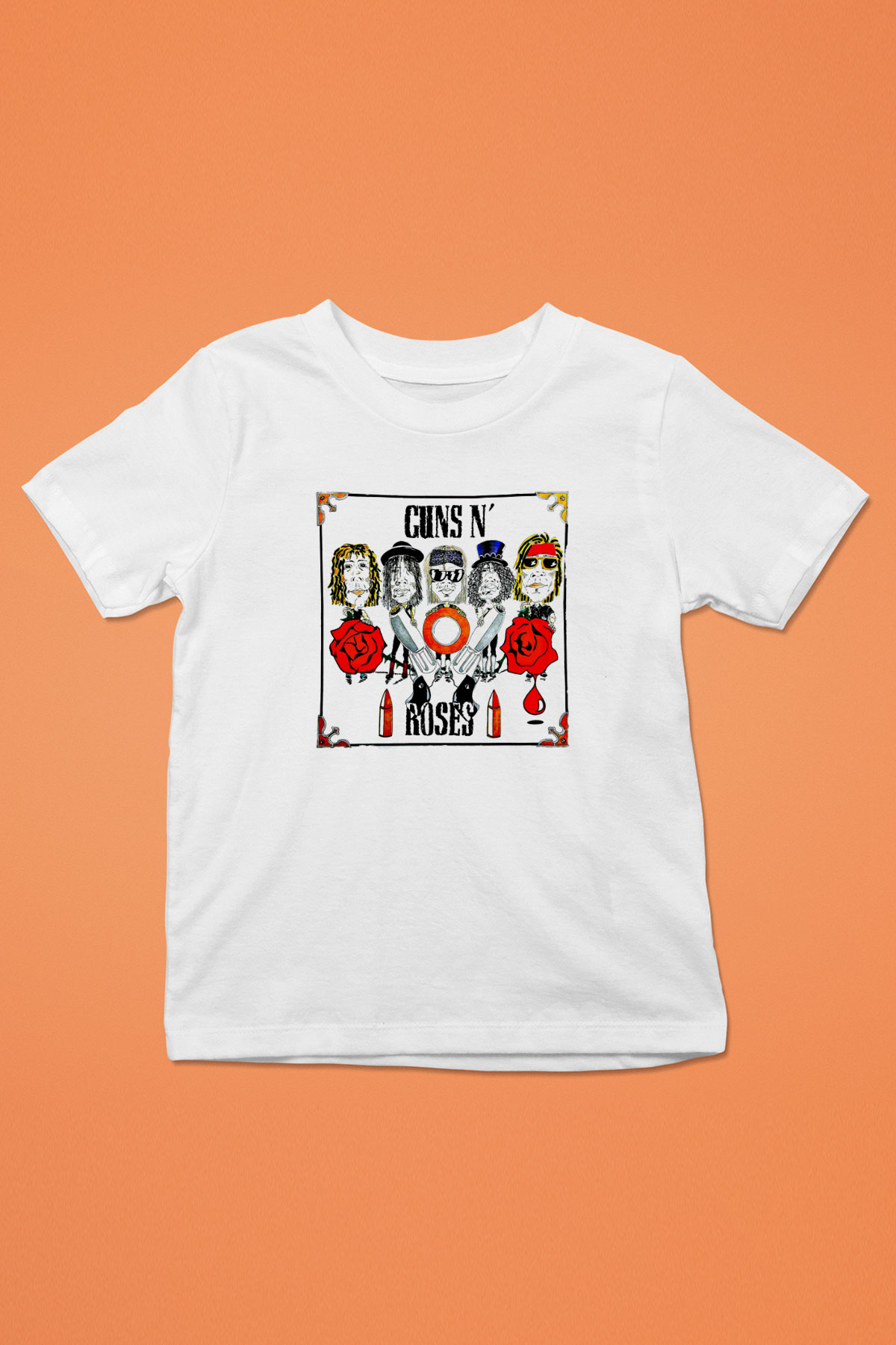 Guns N' Roses Baskılı Unisex Beyaz Çocuk Tişört