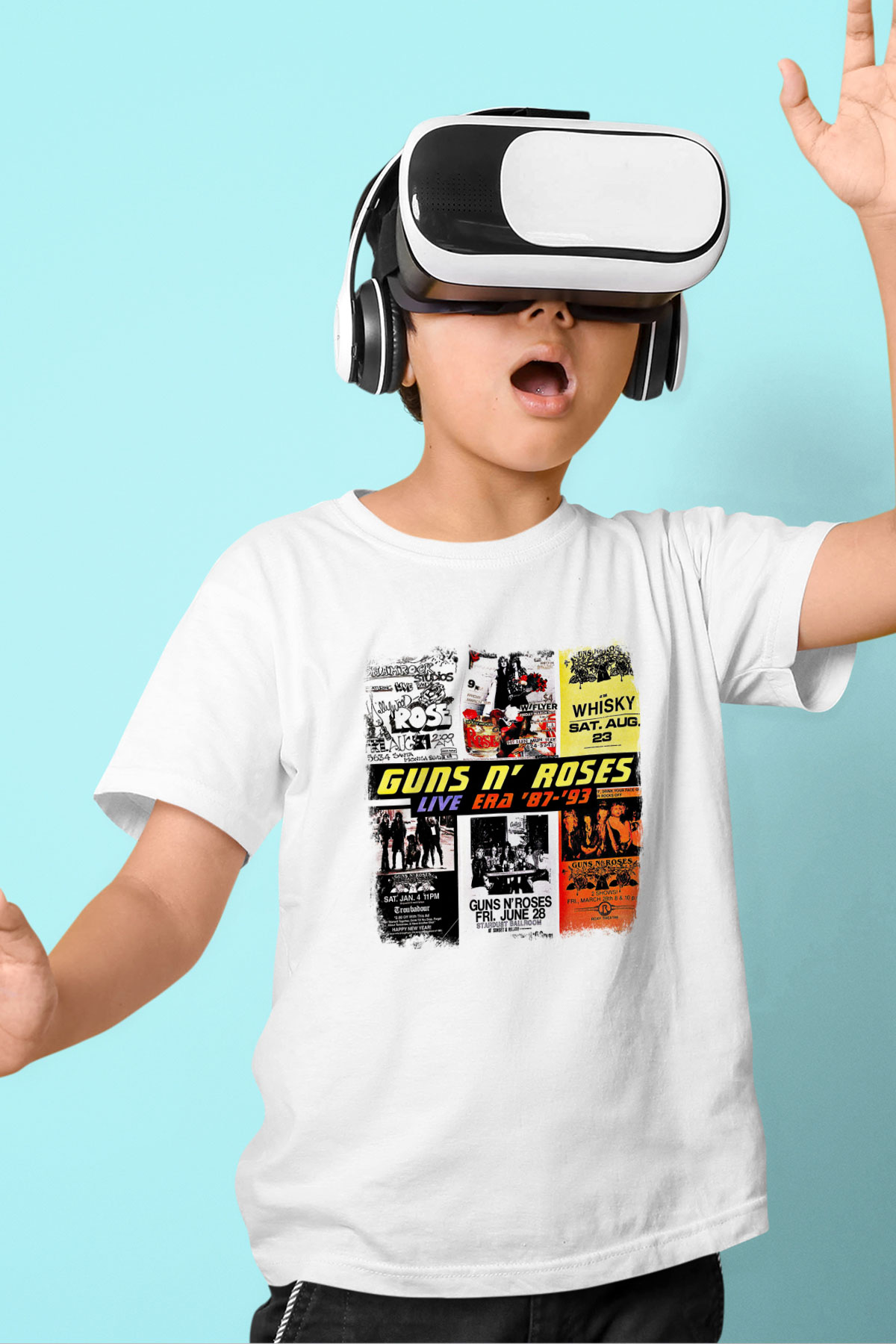 Guns N' Roses Baskılı Unisex Beyaz Çocuk Tişört