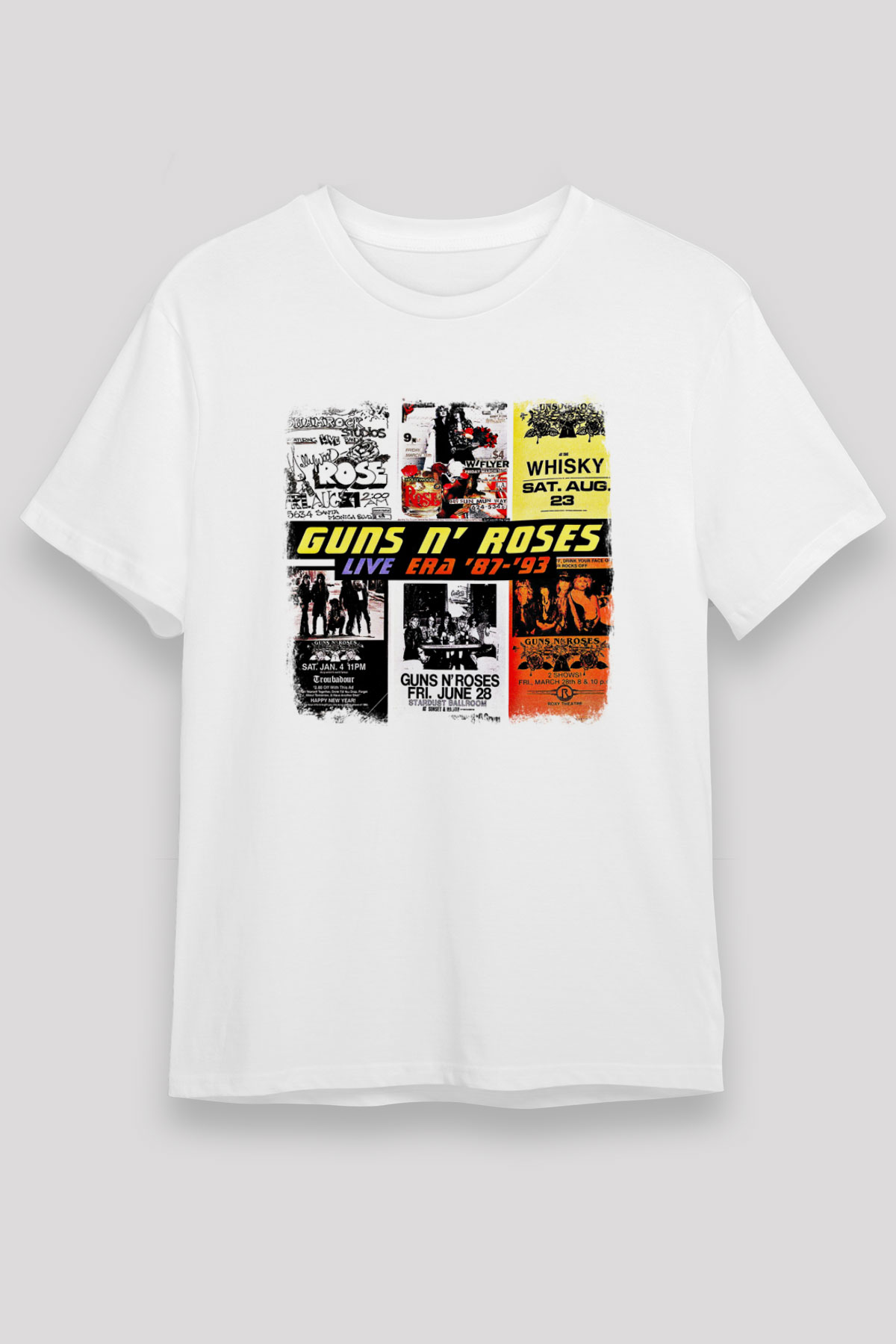 Guns N' Roses Baskılı Unisex Beyaz Tişört