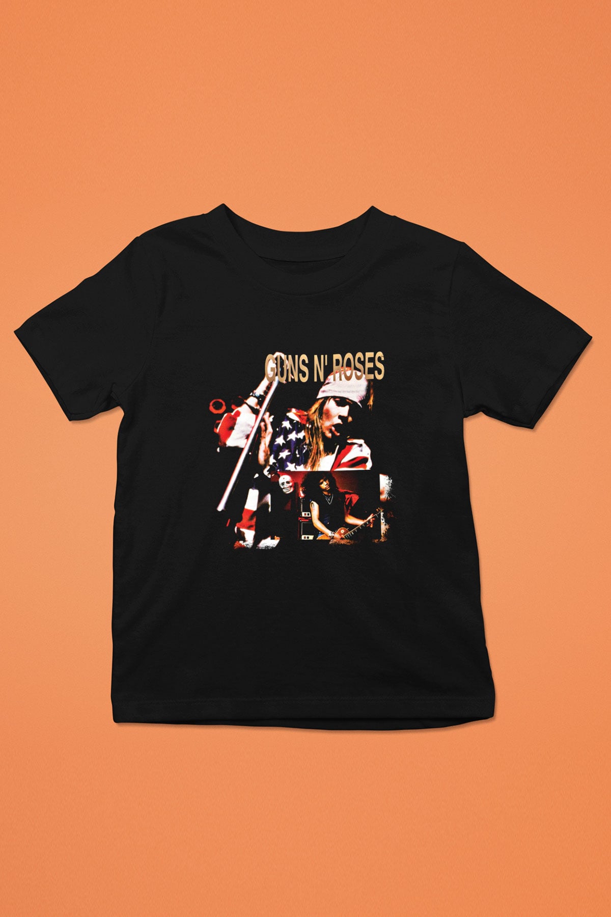 Guns N' Roses Baskılı Unisex Siyah Çocuk Tişört