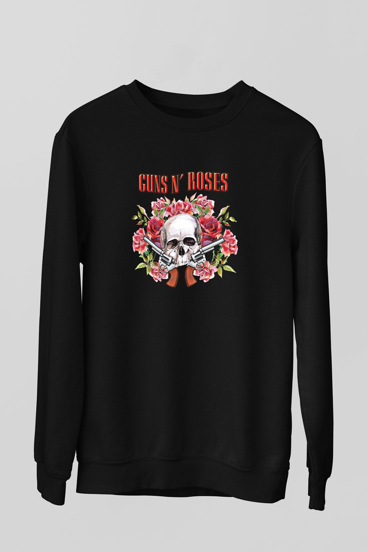 Guns N' Roses Baskılı Unisex Siyah Sweatshirt