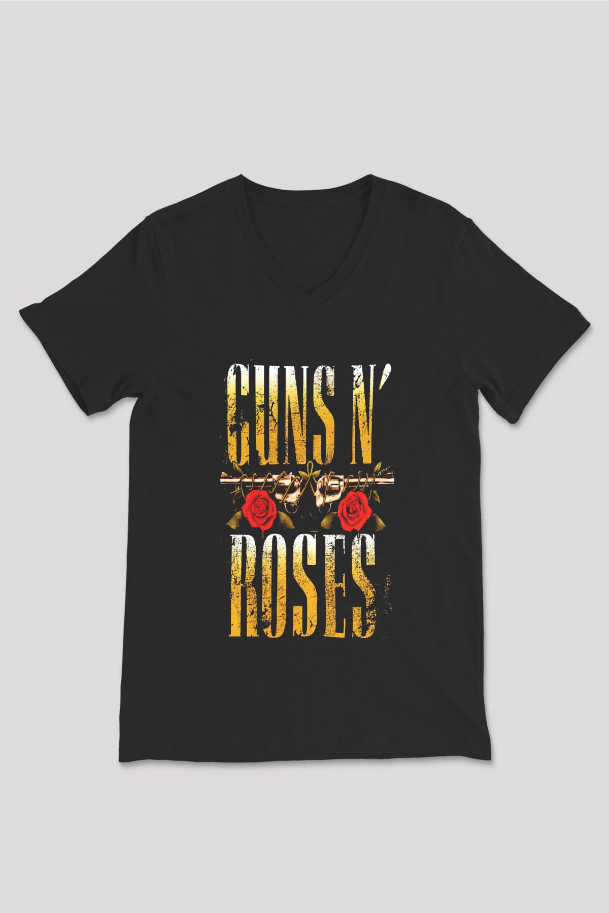 Guns N’ Roses Siyah Unisex V Yaka Tişört T-Shirt