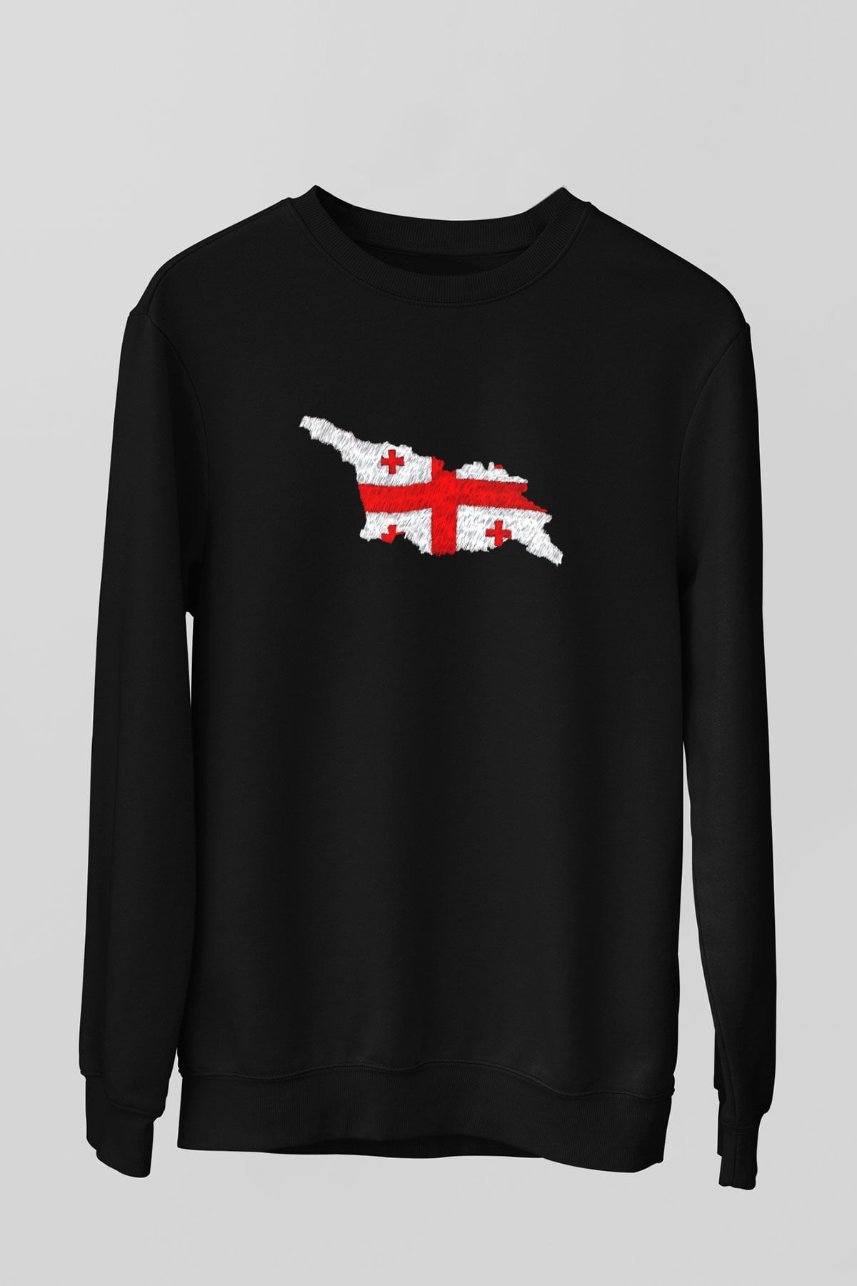 Gürcistan Siyah Unisex Sweatshirt