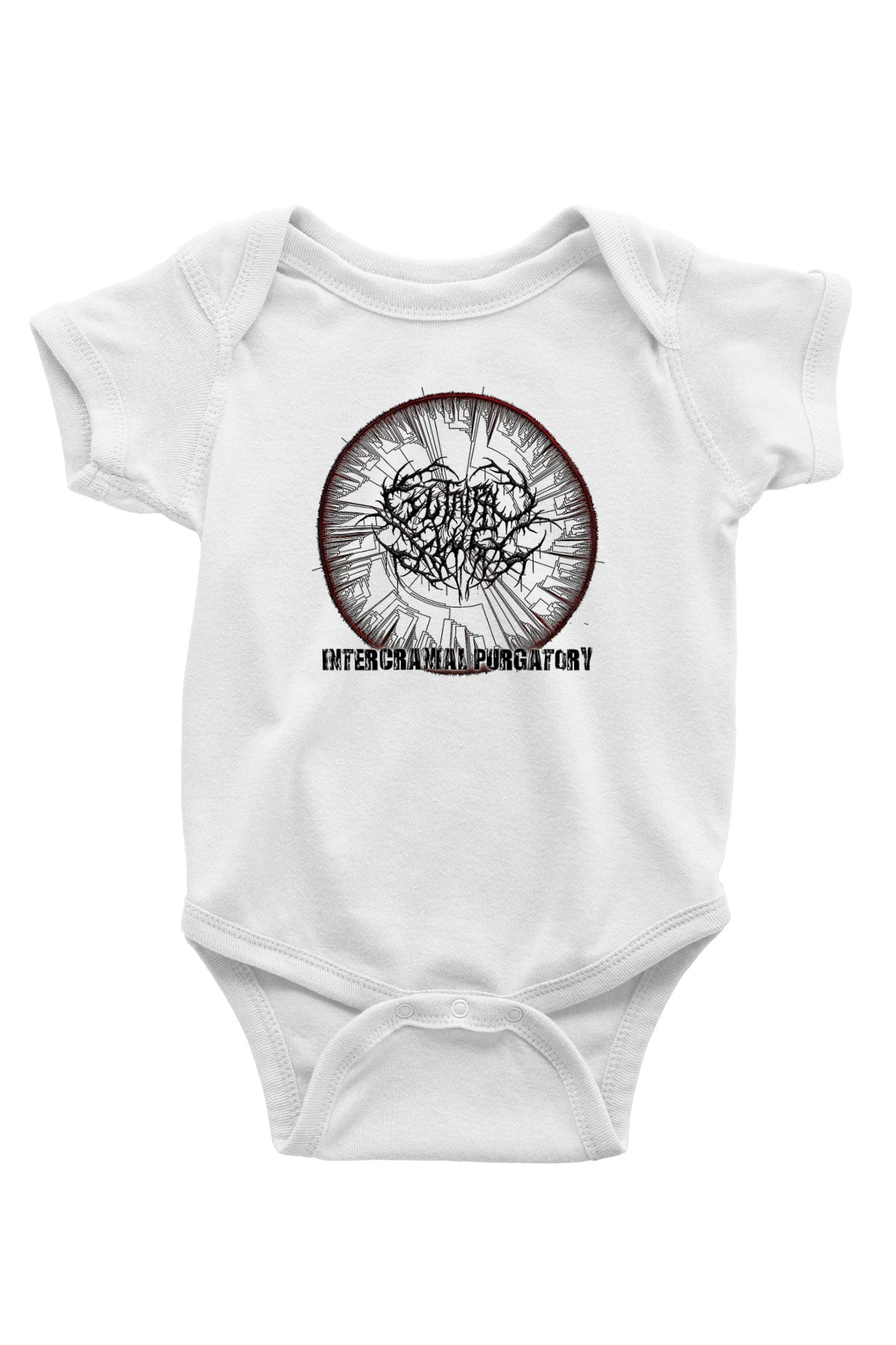 Guttural Slug Baskılı Beyaz Unisex Bebek Body - Zıbın