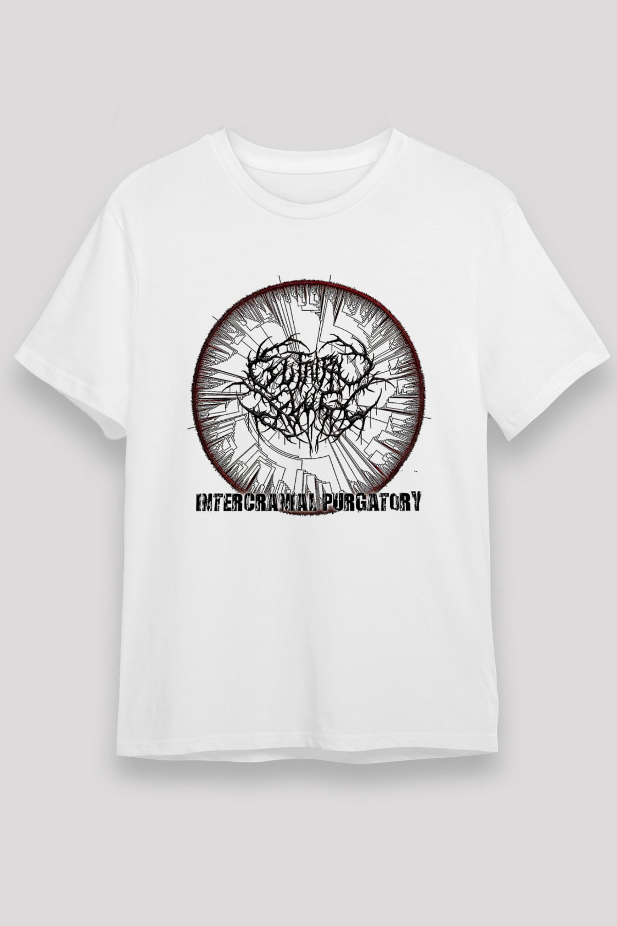 Guttural Slug Baskılı Unisex Beyaz Tişört - Tshirt