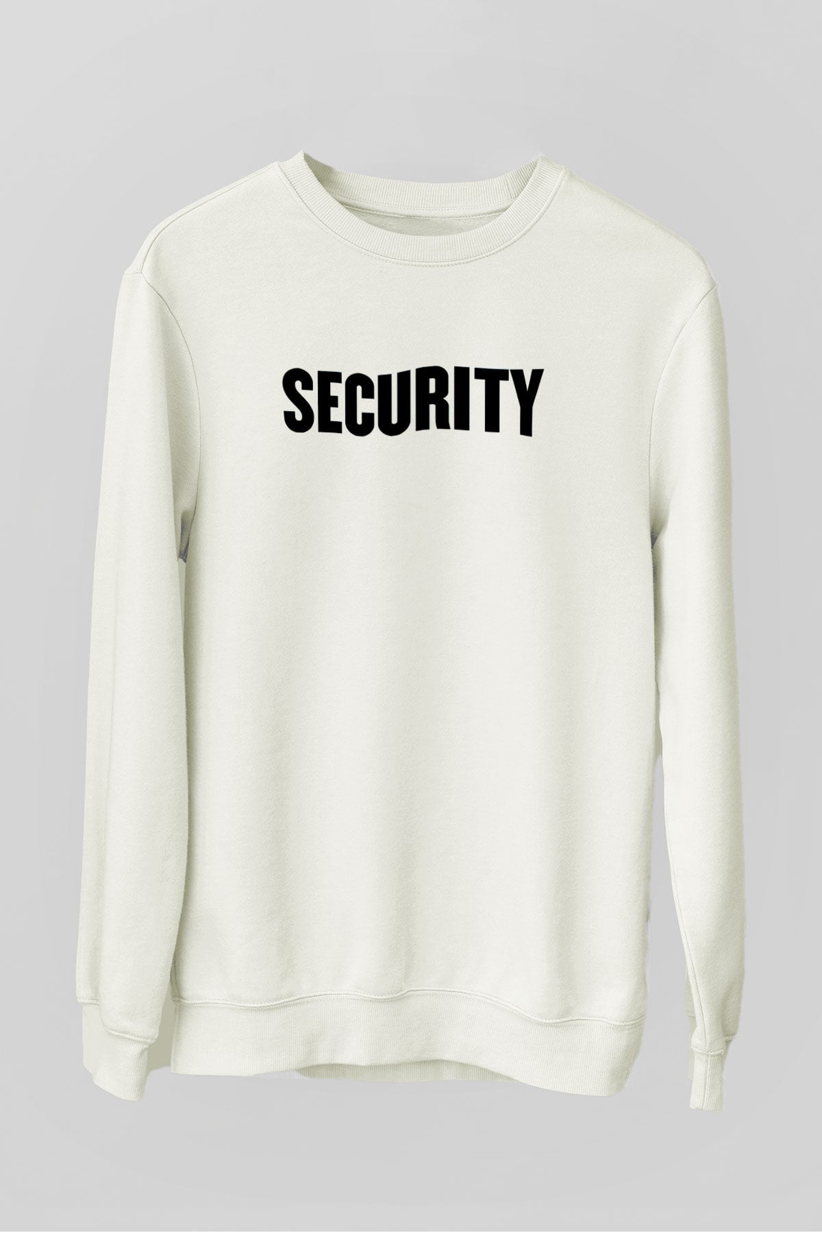 Güvenlik Beyaz Unisex Sweatshirt