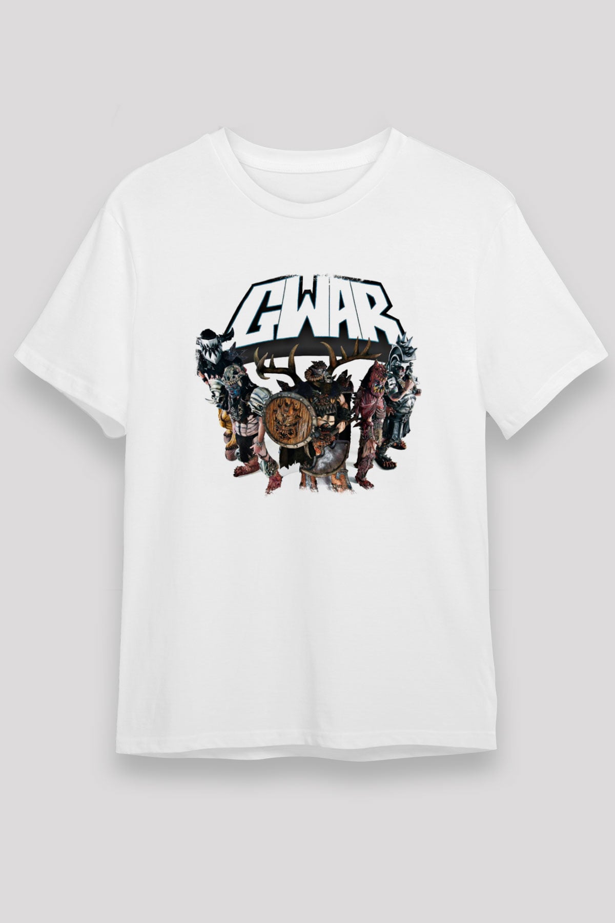 Gwar Baskılı Unisex Beyaz Tişört