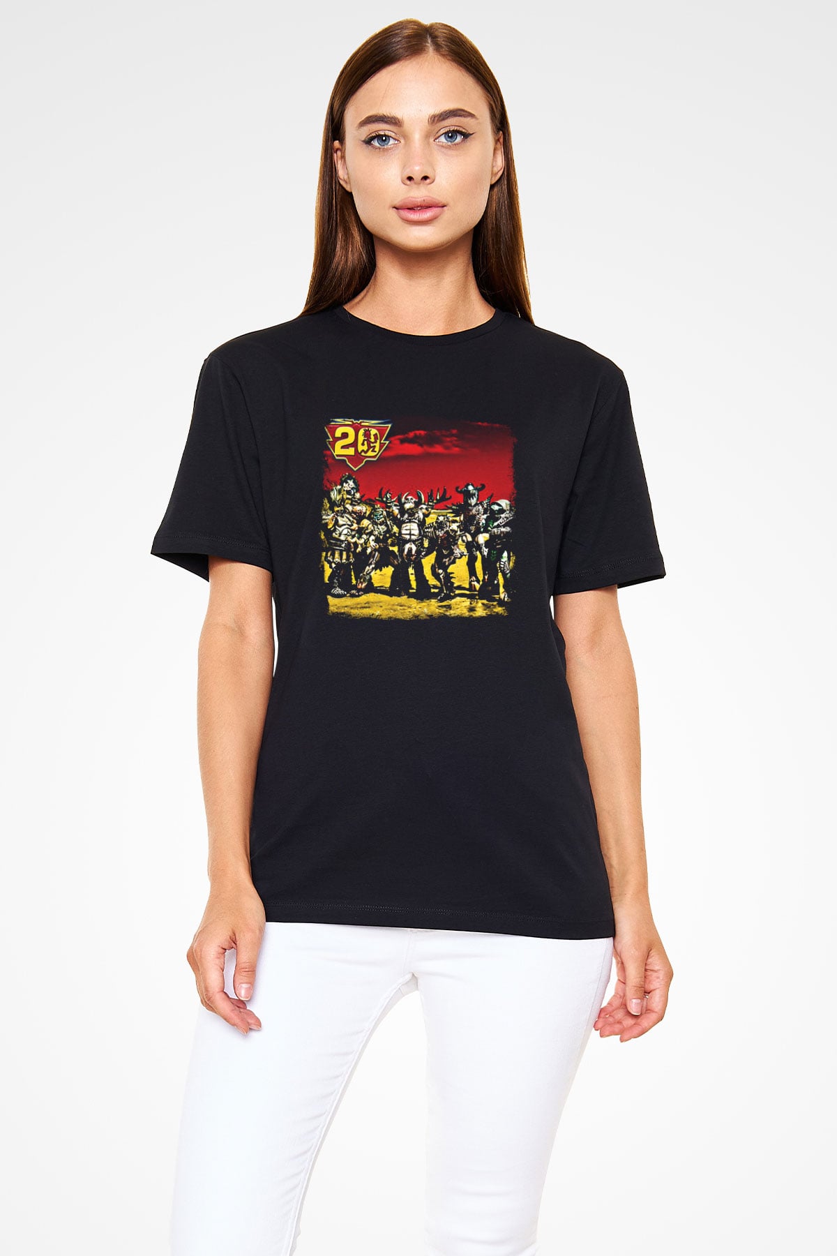 Gwar Baskılı Unisex Siyah Tişört